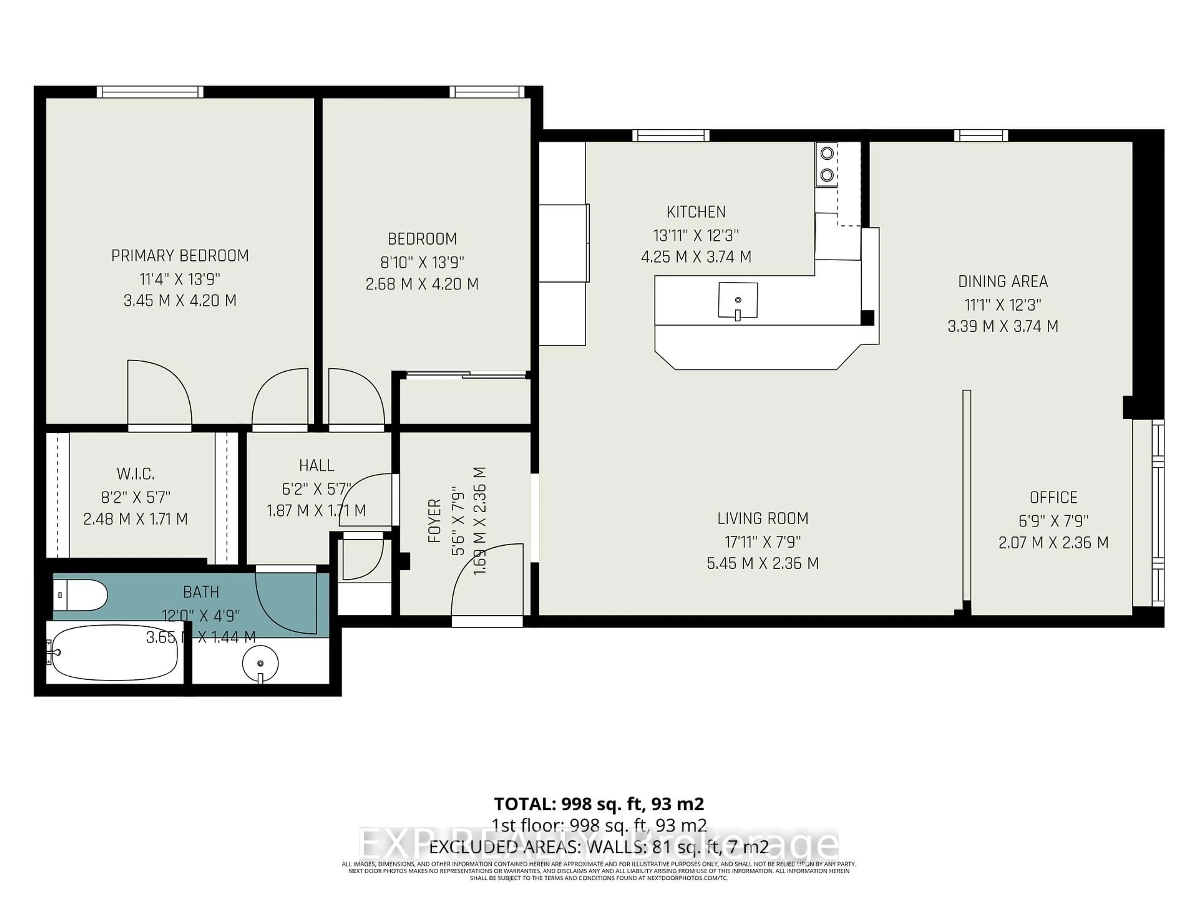 Floor plan for 1356 Meadowlands Dr #1103, Ottawa Ontario K2E 6K6