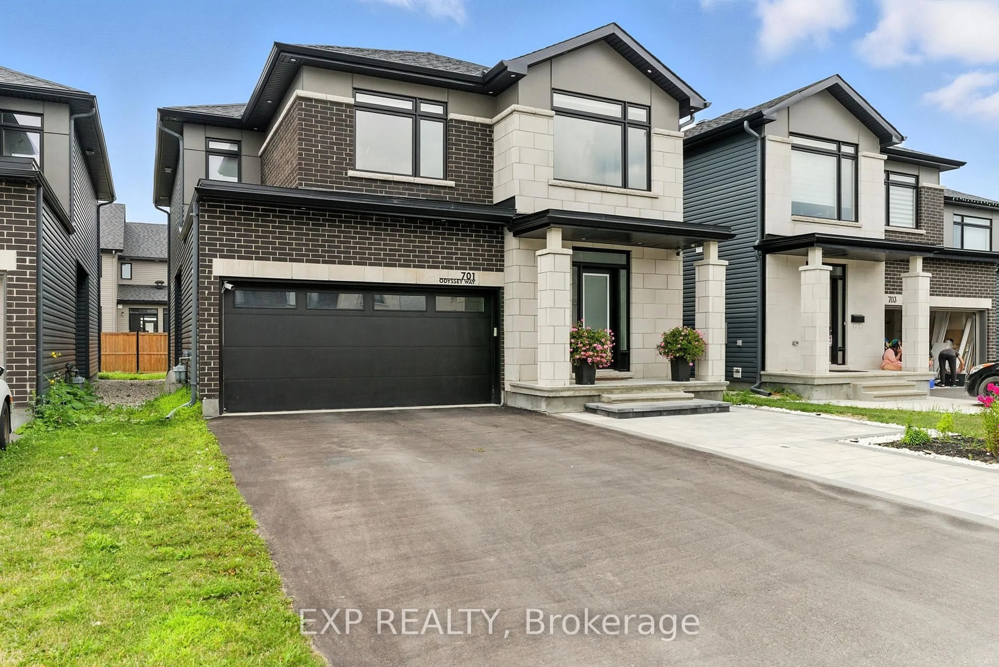 Home with brick exterior material, street for 701 Odyssey Way, Ottawa Ontario K1T 0V3