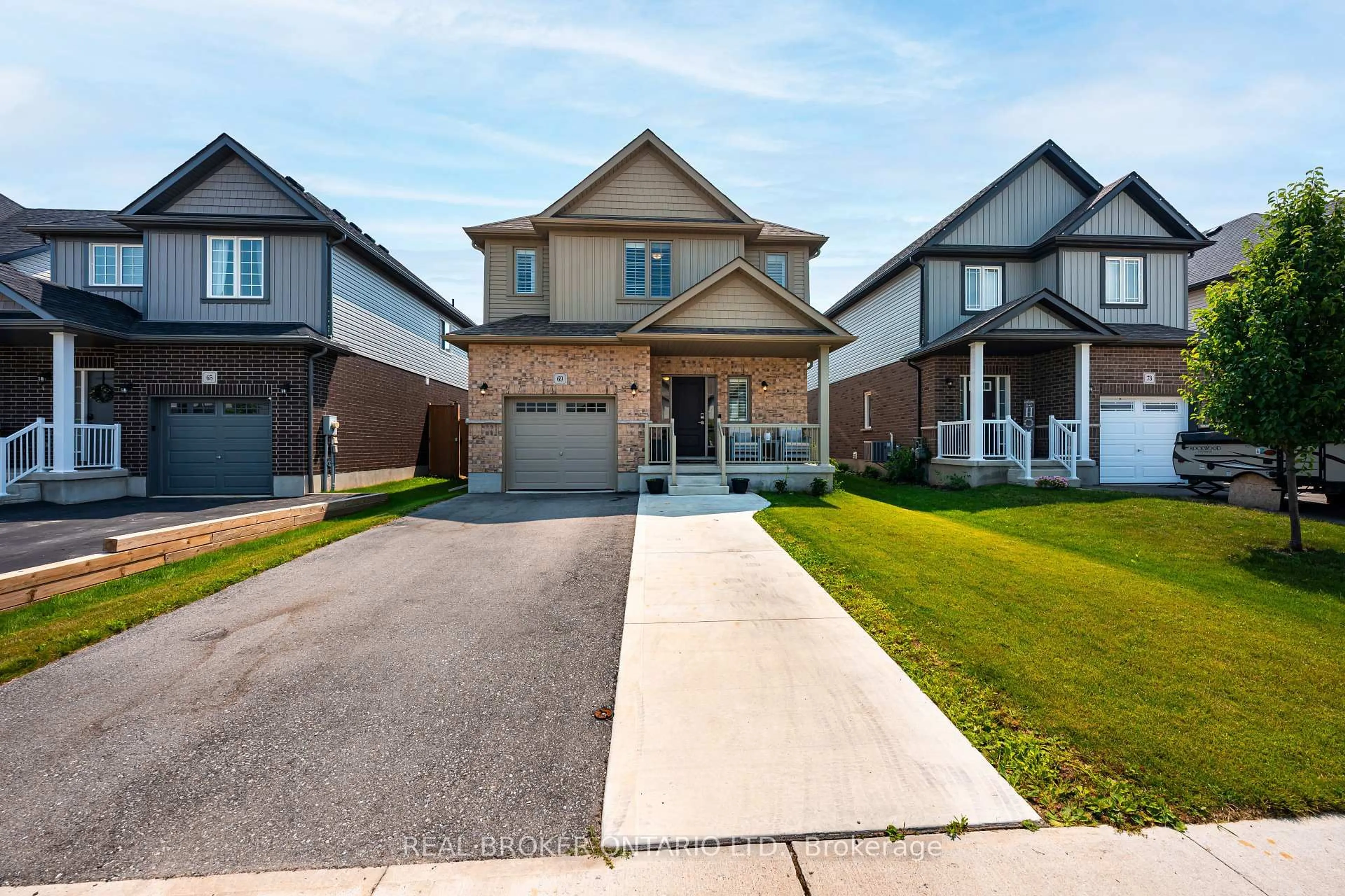 Home with brick exterior material, street for 69 Miranda Path, Woolwich Ontario N3B 2C6