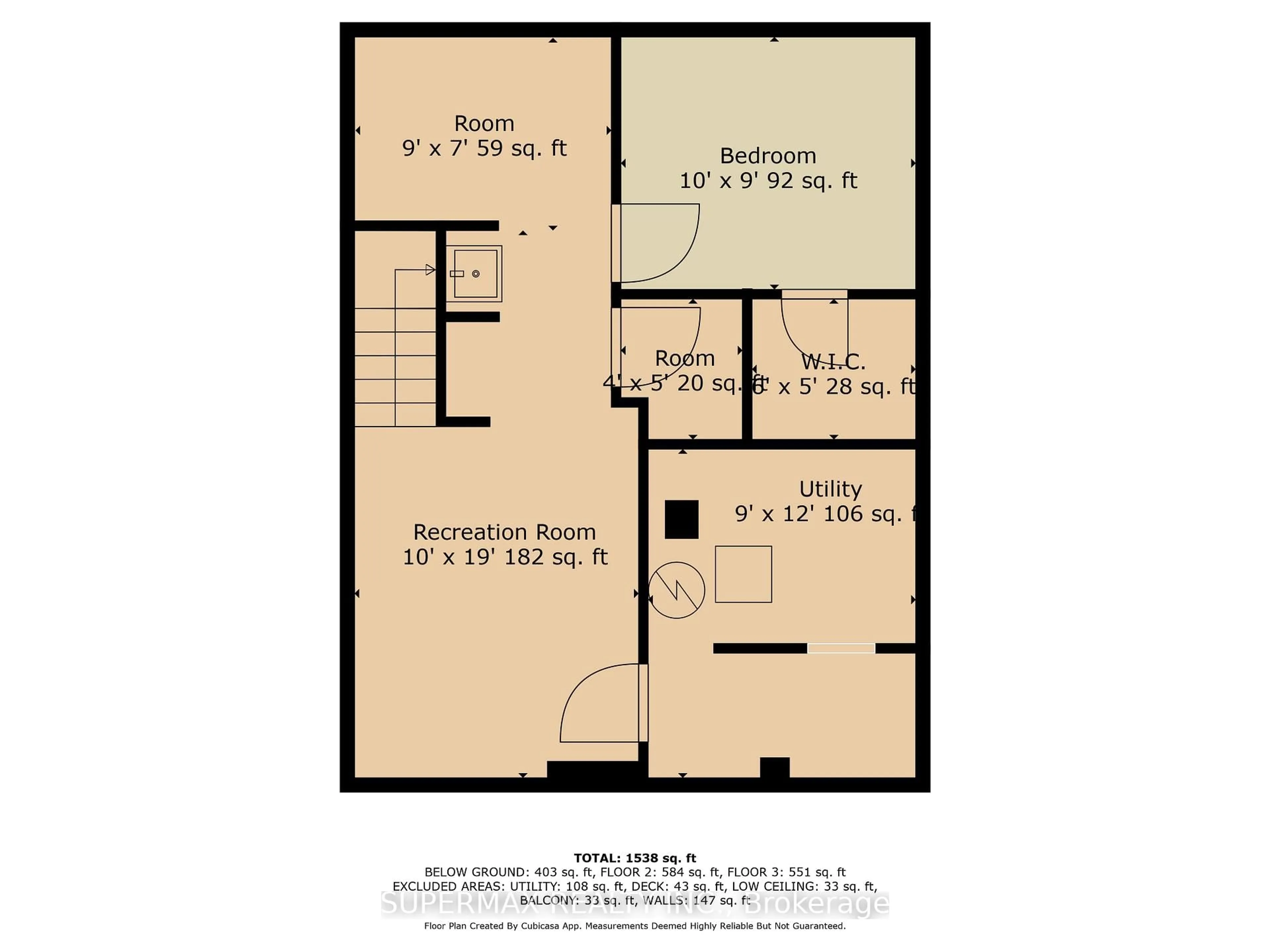 Floor plan for 156 Brisbin St, London East Ontario N5Z 2M1