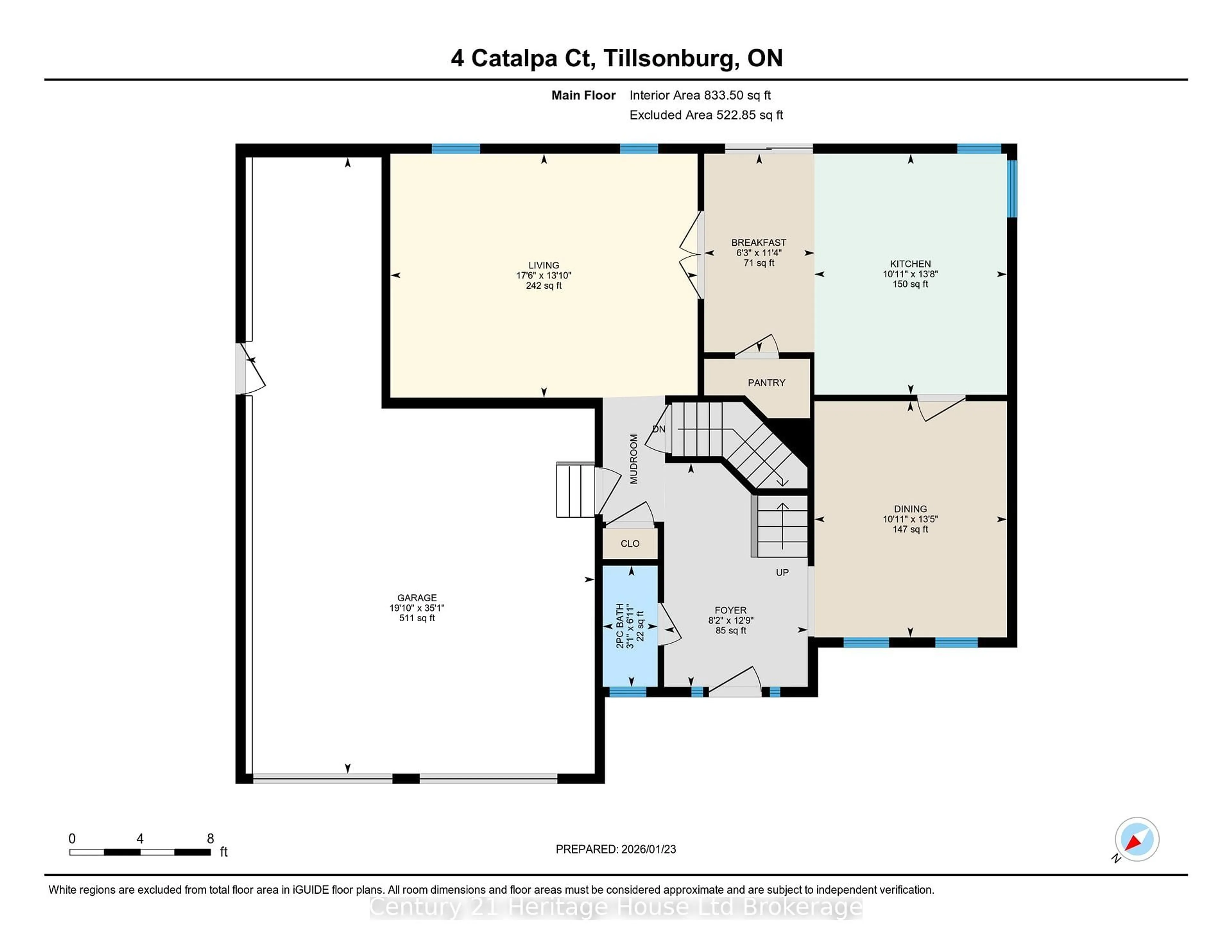 Floor plan for 4 Catalpa Crt, Tillsonburg Ontario N4G 5R7