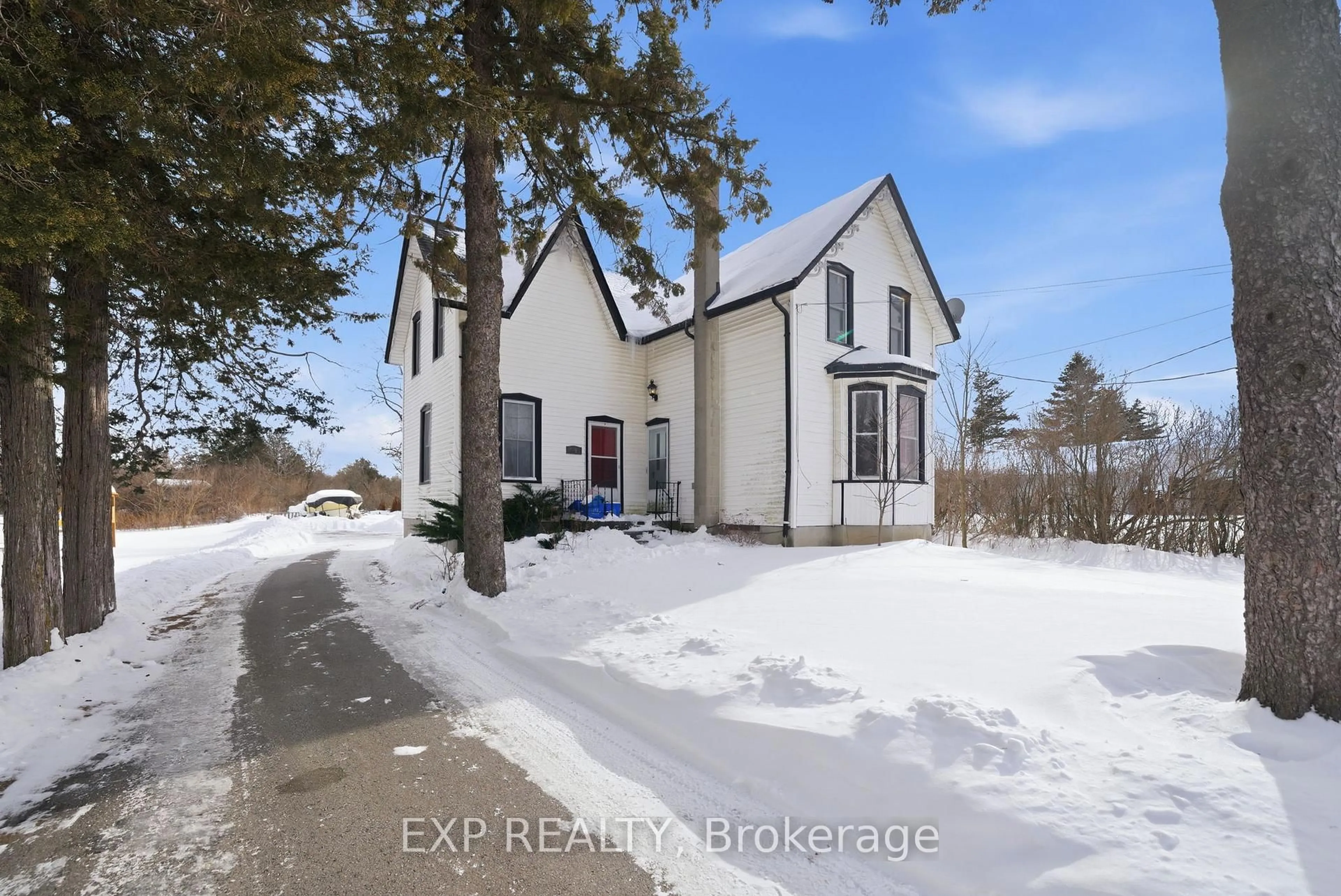 A pic from outside/outdoor area/front of a property/back of a property/a pic from drone, street for 49 Old Portage Rd, Prince Edward County Ontario K0K 1L0