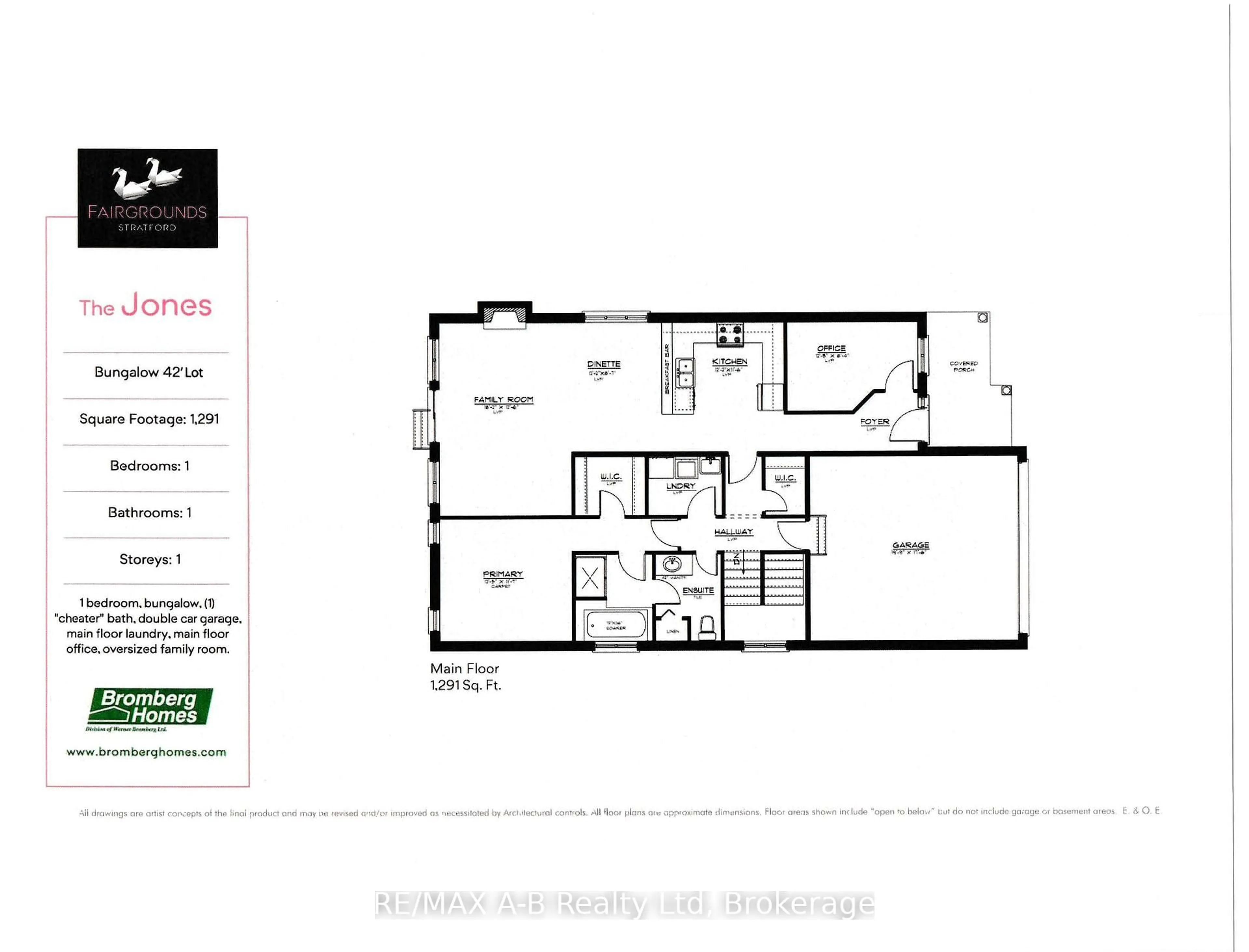 Floor plan for 93 Cottle Way, Stratford Ontario N5A 0M7