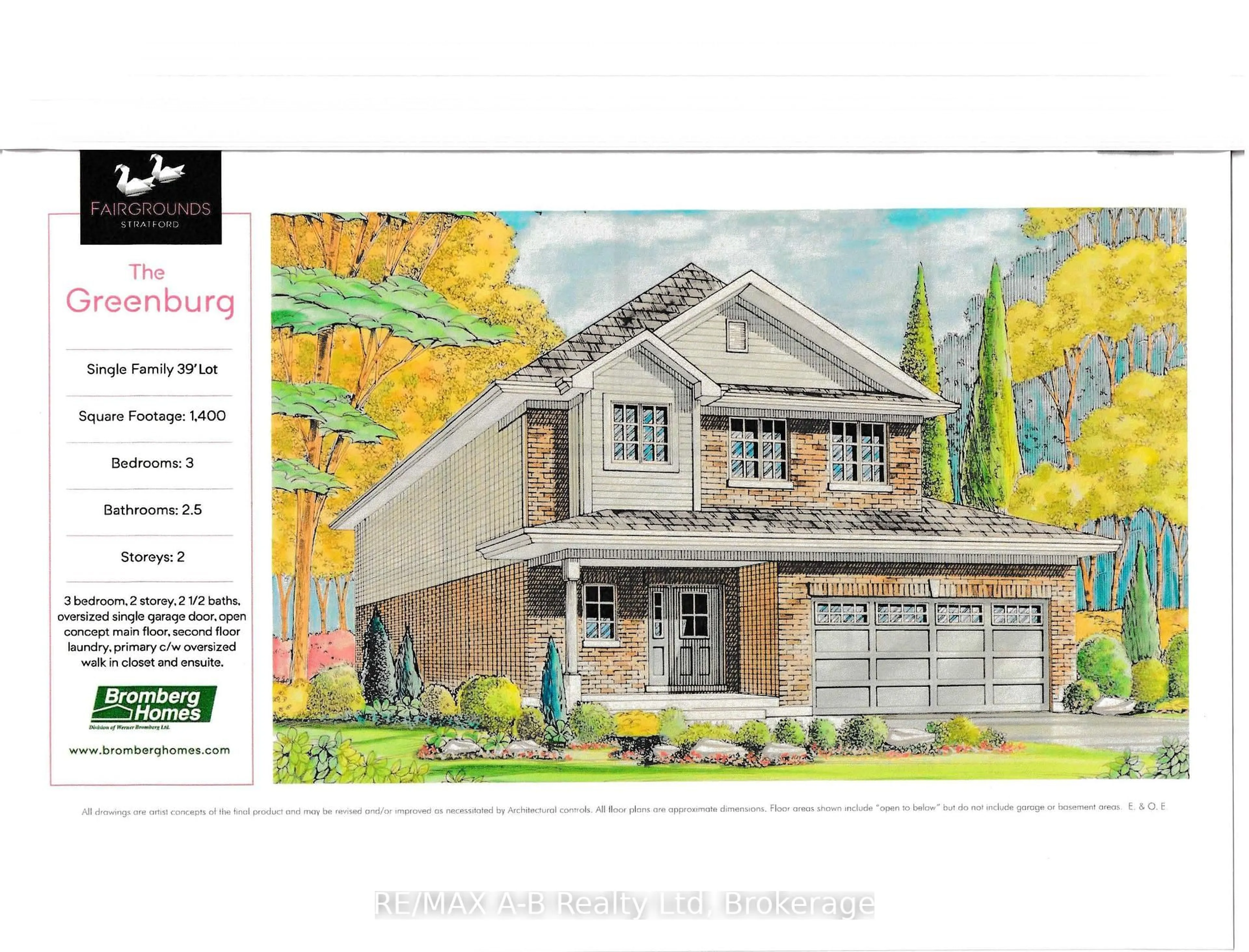 Home with brick exterior material, building for 130 Fergusson Way, Stratford Ontario N5A 0M7