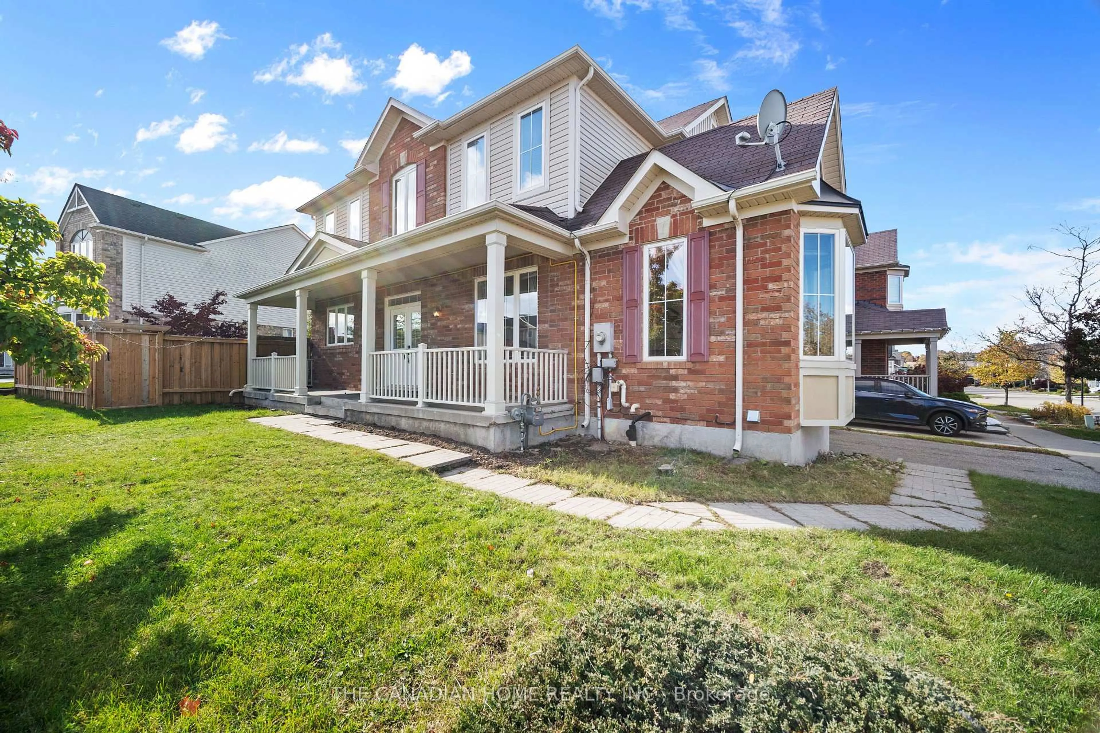 Home with brick exterior material, street for 107 Callaway Dr Dr, Cambridge Ontario N3C 0B2
