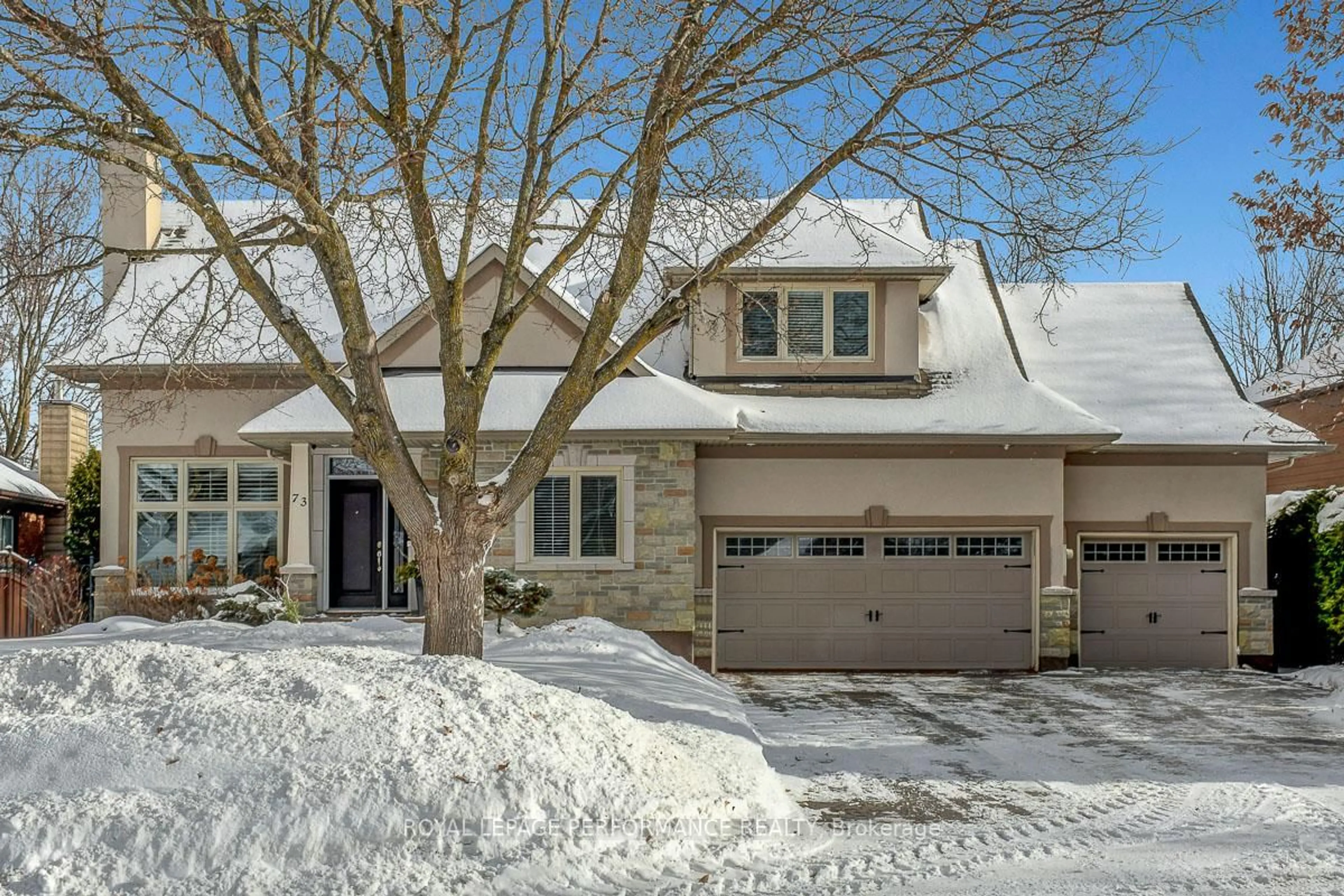 Home with brick exterior material, street for 73 Shaughnessy Cres, Ottawa Ontario K2K 2N1