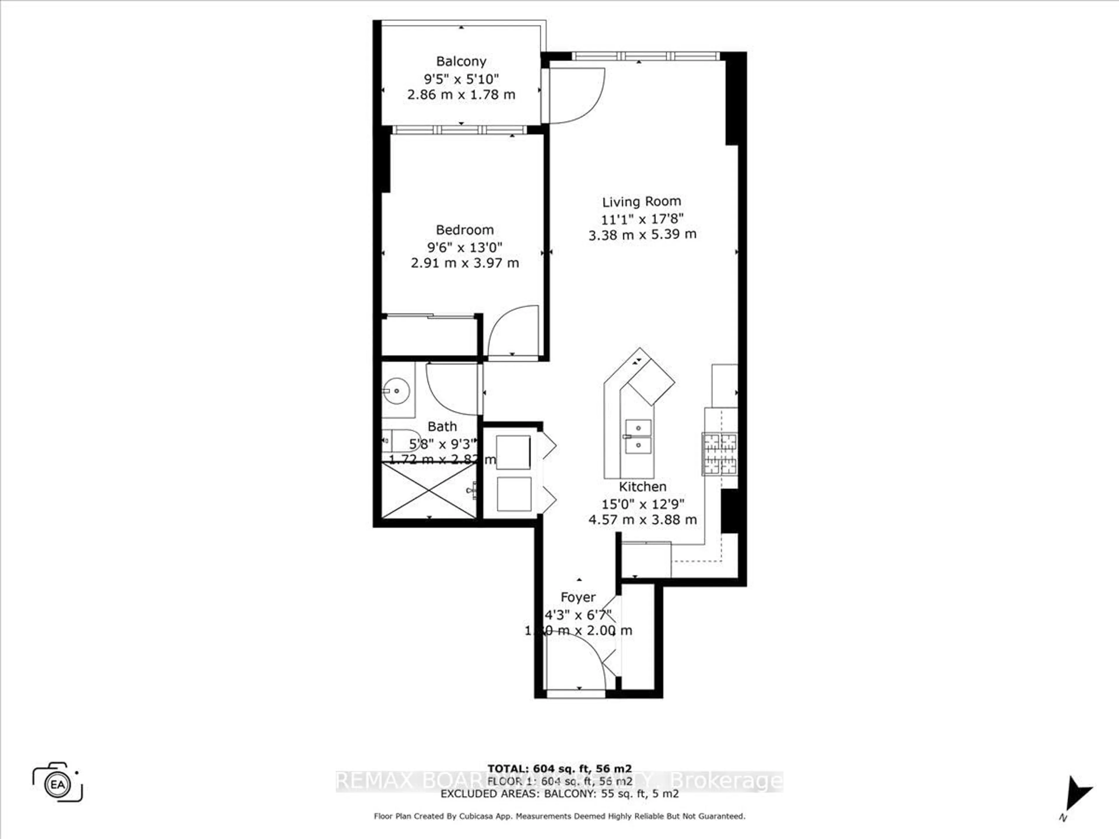 Floor plan for 90 George St #1003, Ottawa Ontario K1N 0A8