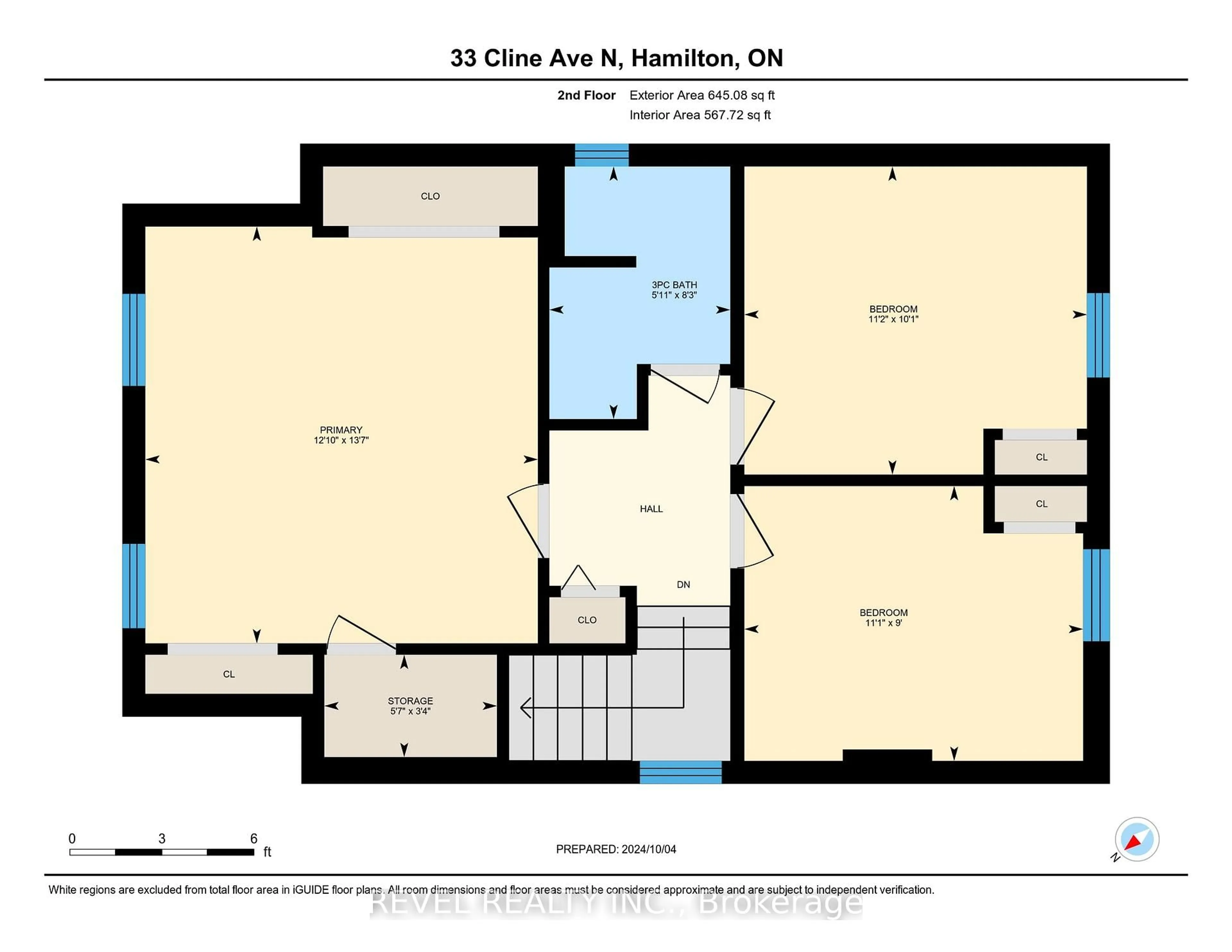 Floor plan for 33 Cline Ave, Hamilton Ontario L8S 3Z3