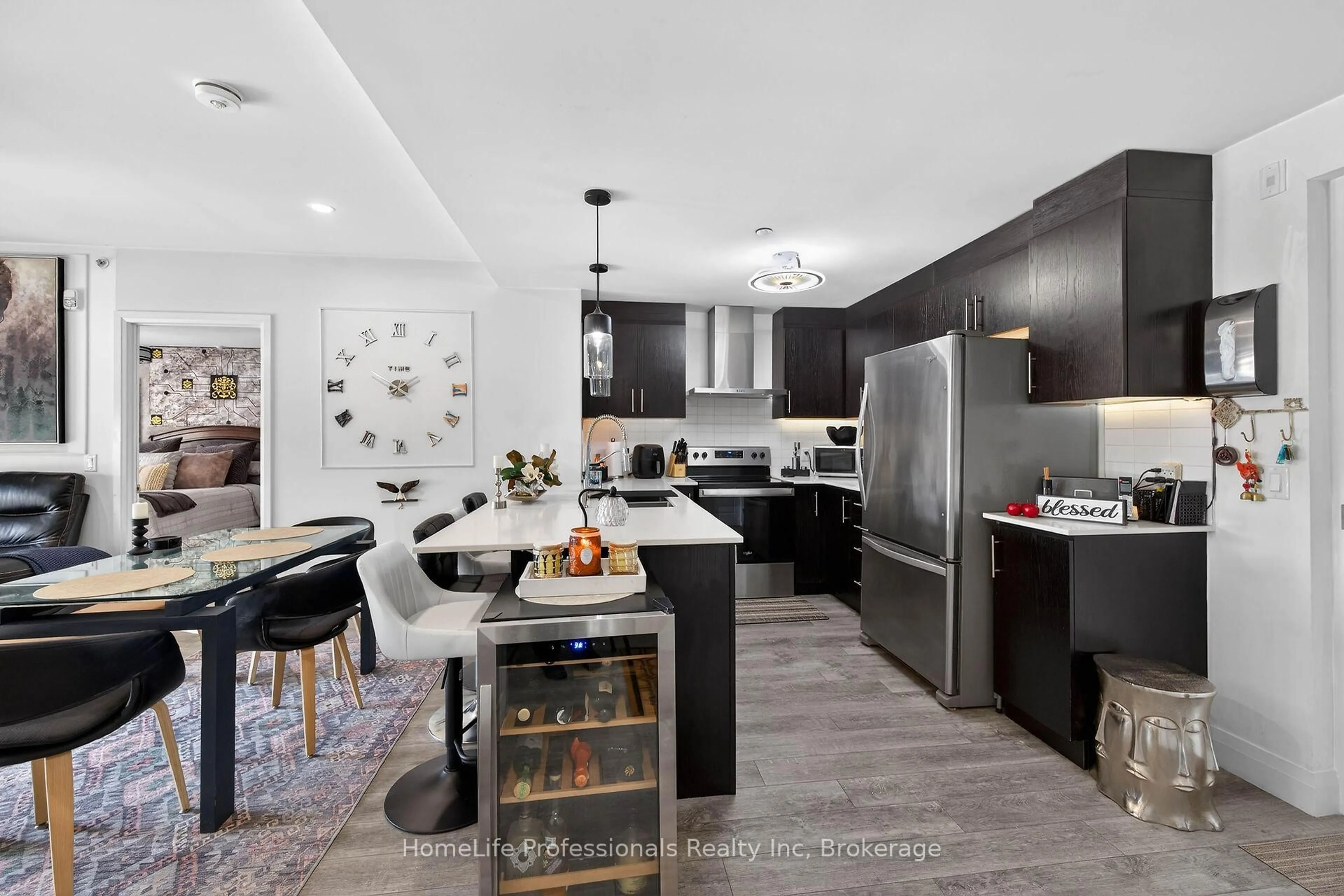 Contemporary kitchen, ceramic/tile floor for 1 Redfern Ave #311, Hamilton Ontario L9C 0E6