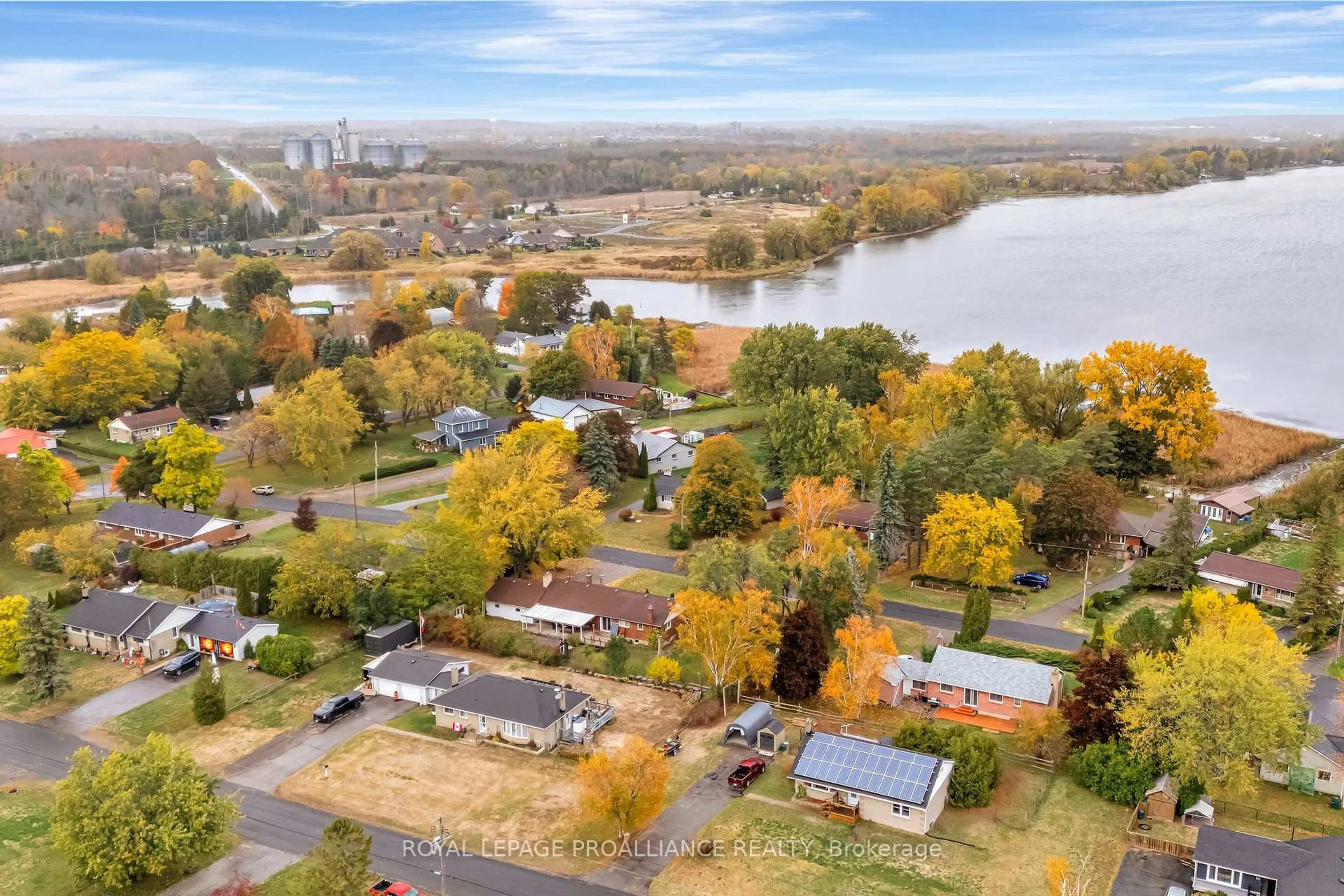 A pic from outside/outdoor area/front of a property/back of a property/a pic from drone, water/lake/river/ocean view for 97 Roseland Dr, Quinte West Ontario K0K 1L0
