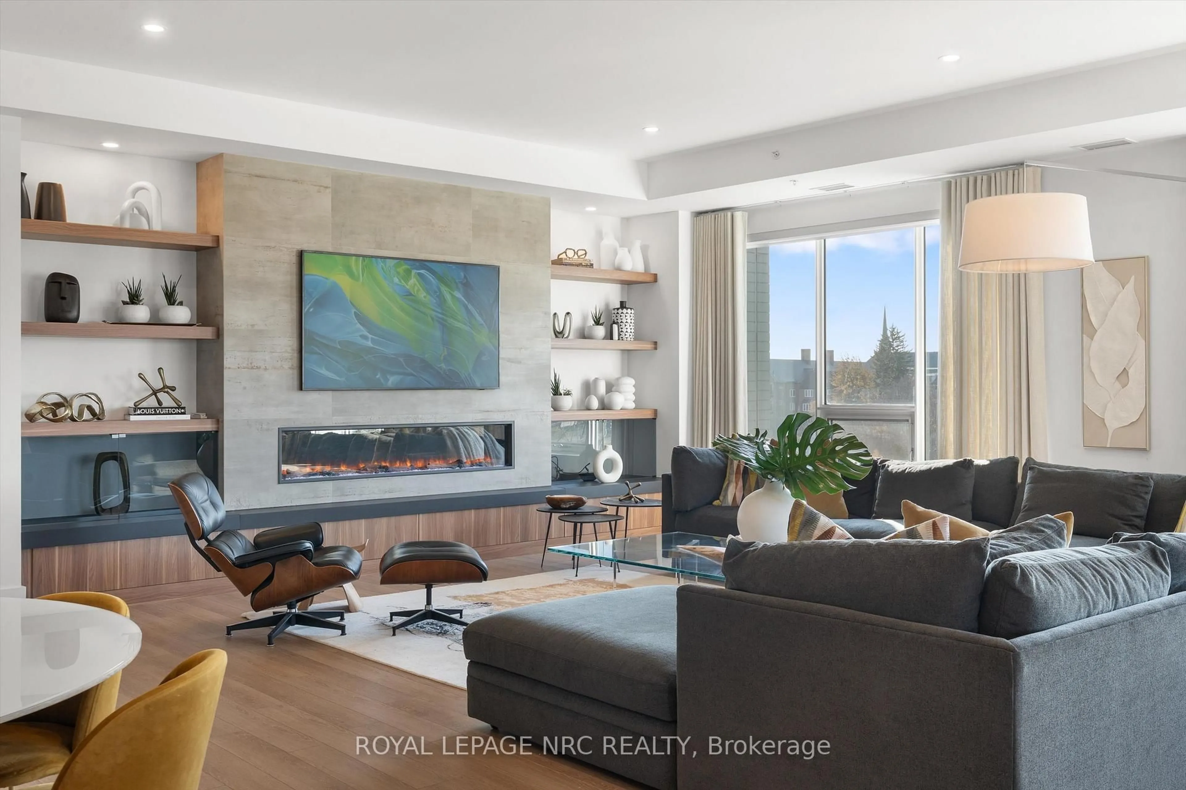 Living room with furniture, ceramic/tile floor for 77 Yates St #601, St. Catharines Ontario L2R 0C4