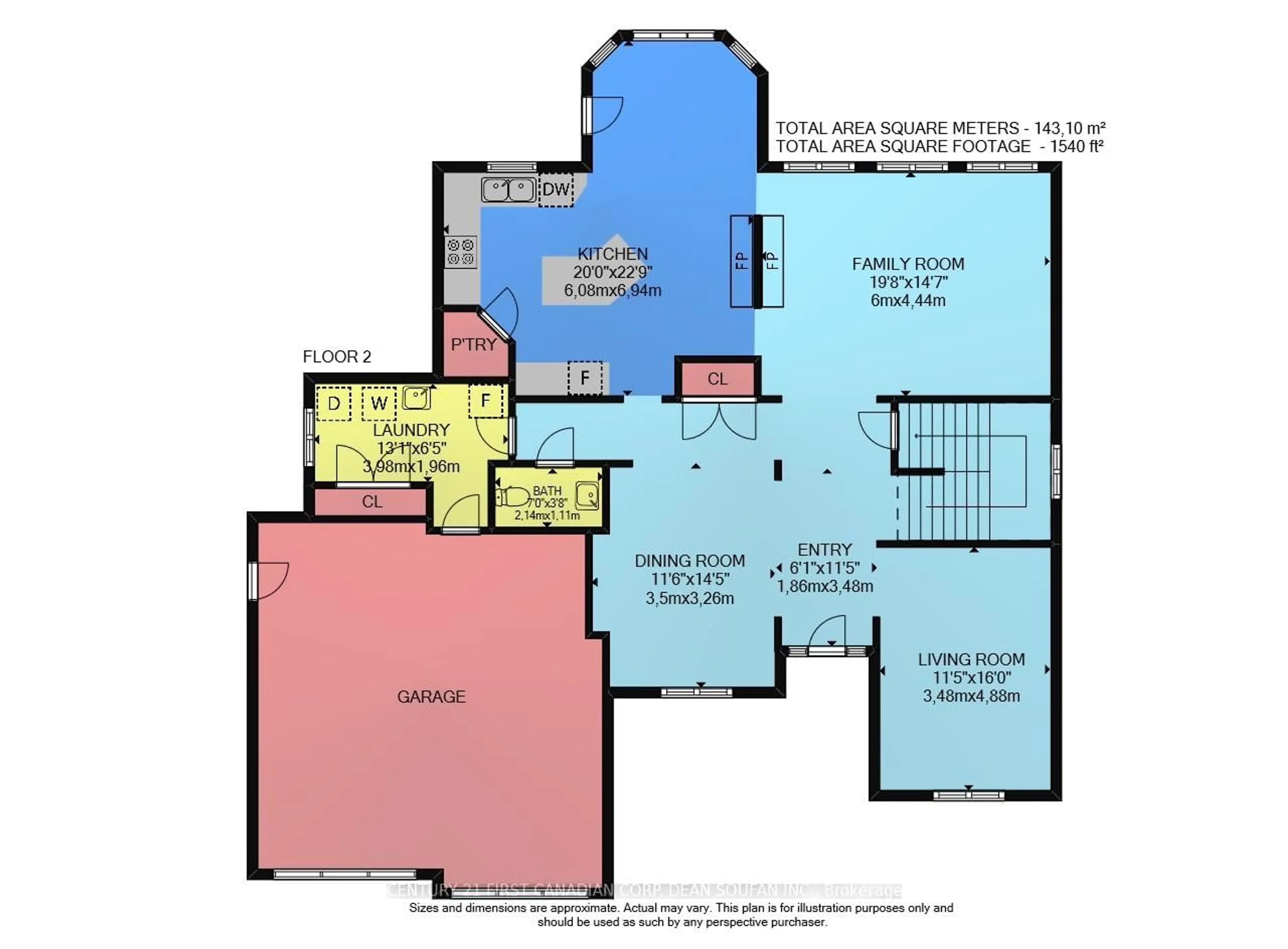 Floor plan for 2505 Gatenby St, London South Ontario N6K 0C8