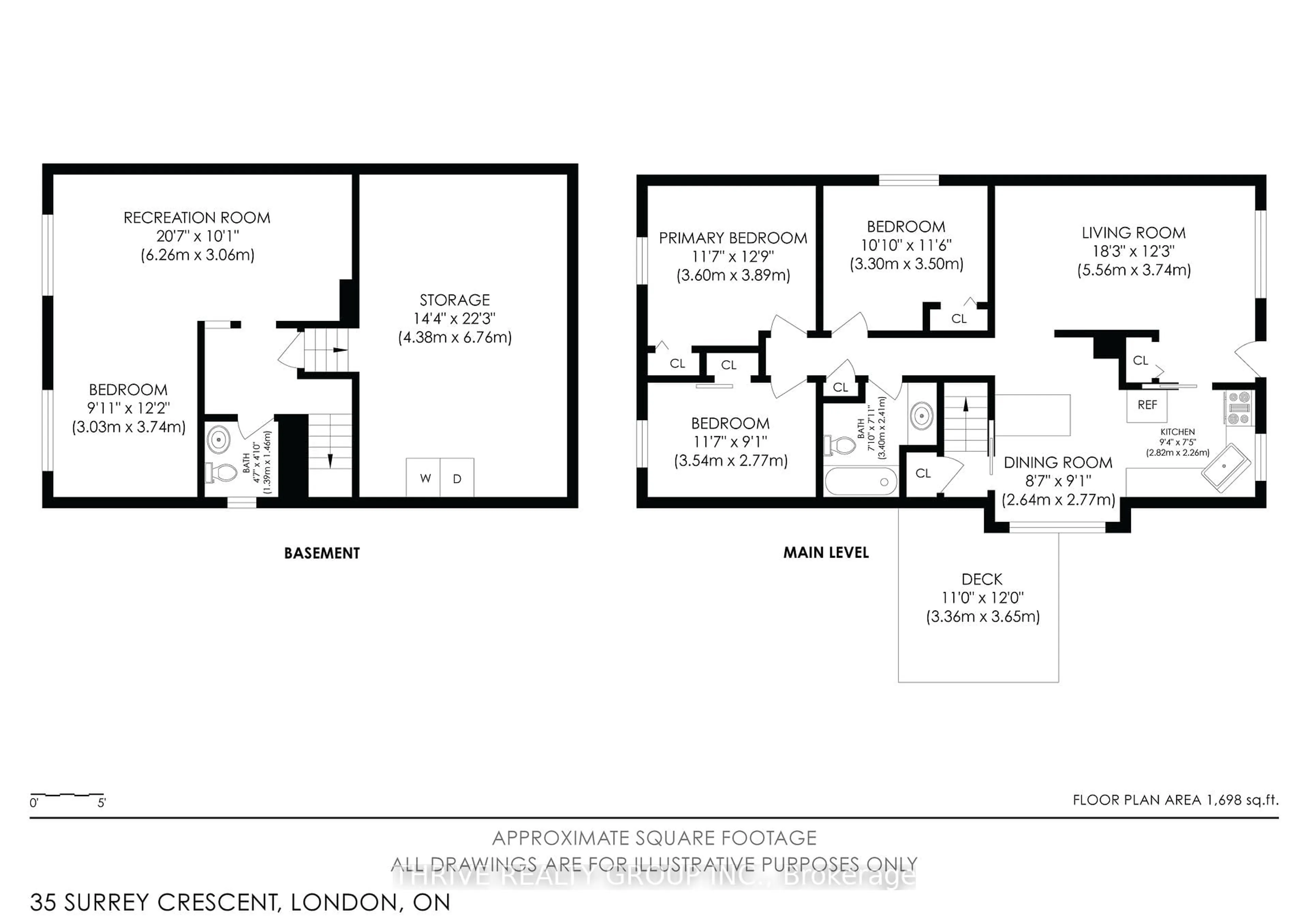 Floor plan for 35 Surrey Cres, London South Ontario N6E 1T7