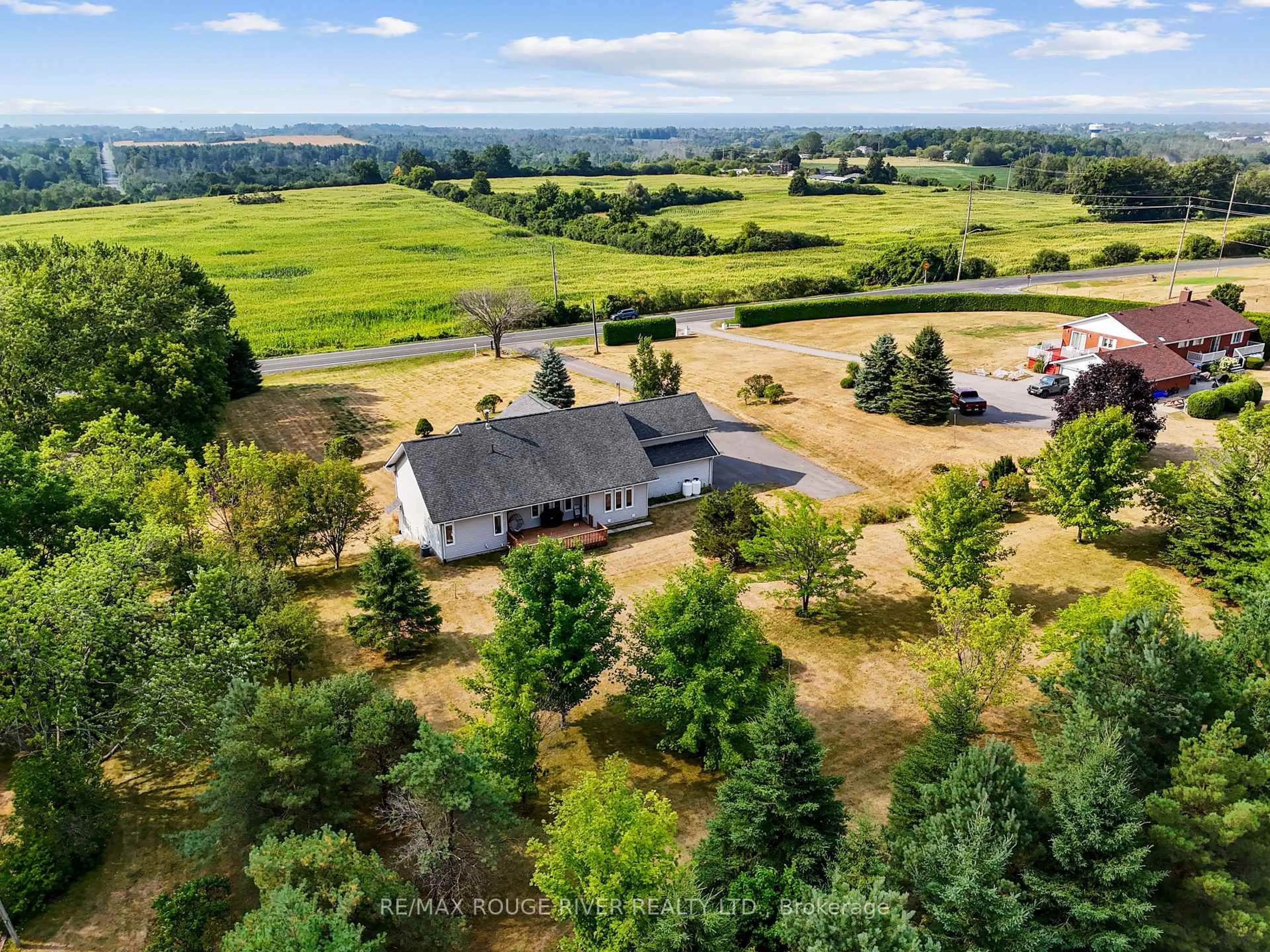 A pic from outside/outdoor area/front of a property/back of a property/a pic from drone, water/lake/river/ocean view for 9138 Danforth Rd, Cobourg Ontario K9A 4J8