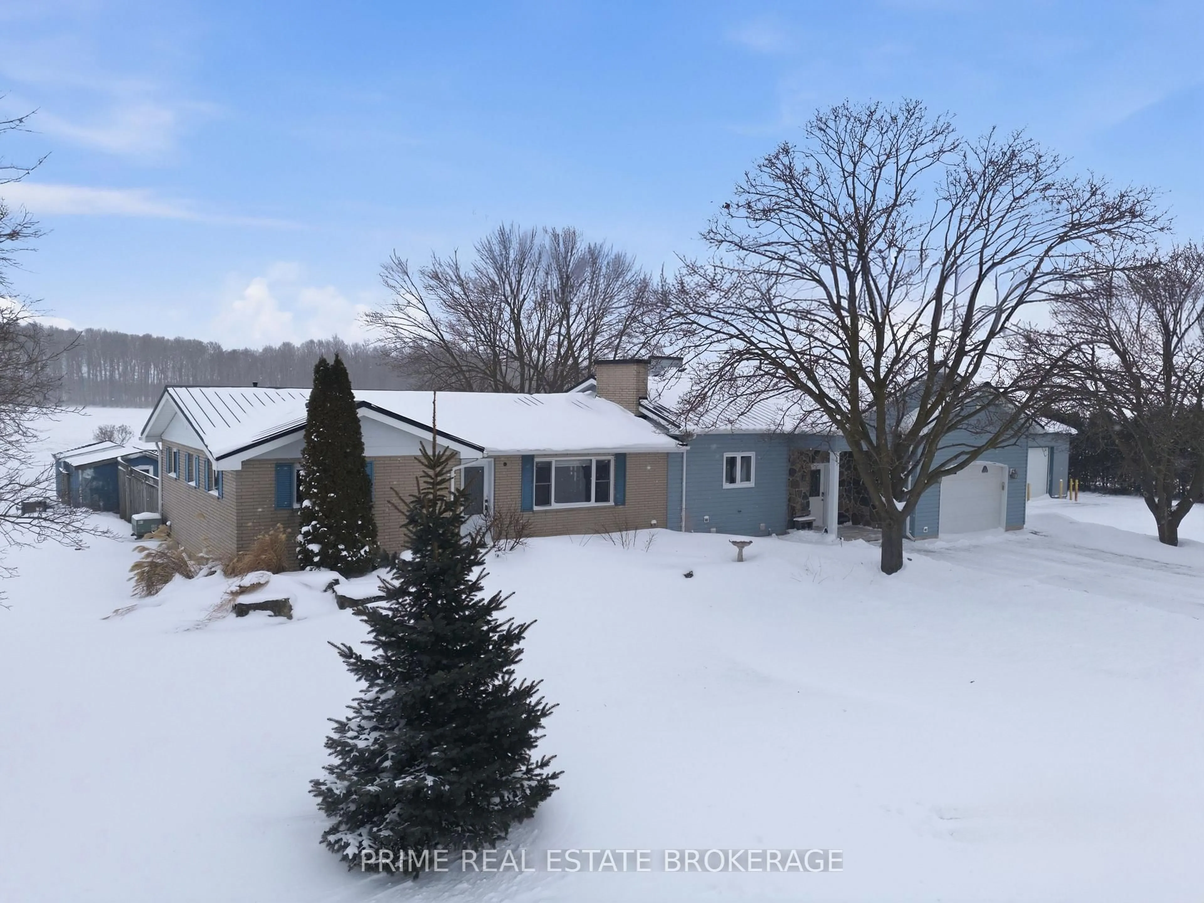 A pic from outside/outdoor area/front of a property/back of a property/a pic from drone, water/lake/river/ocean view for 40987 Kirkton Rd, South Huron Ontario N0M 1S5