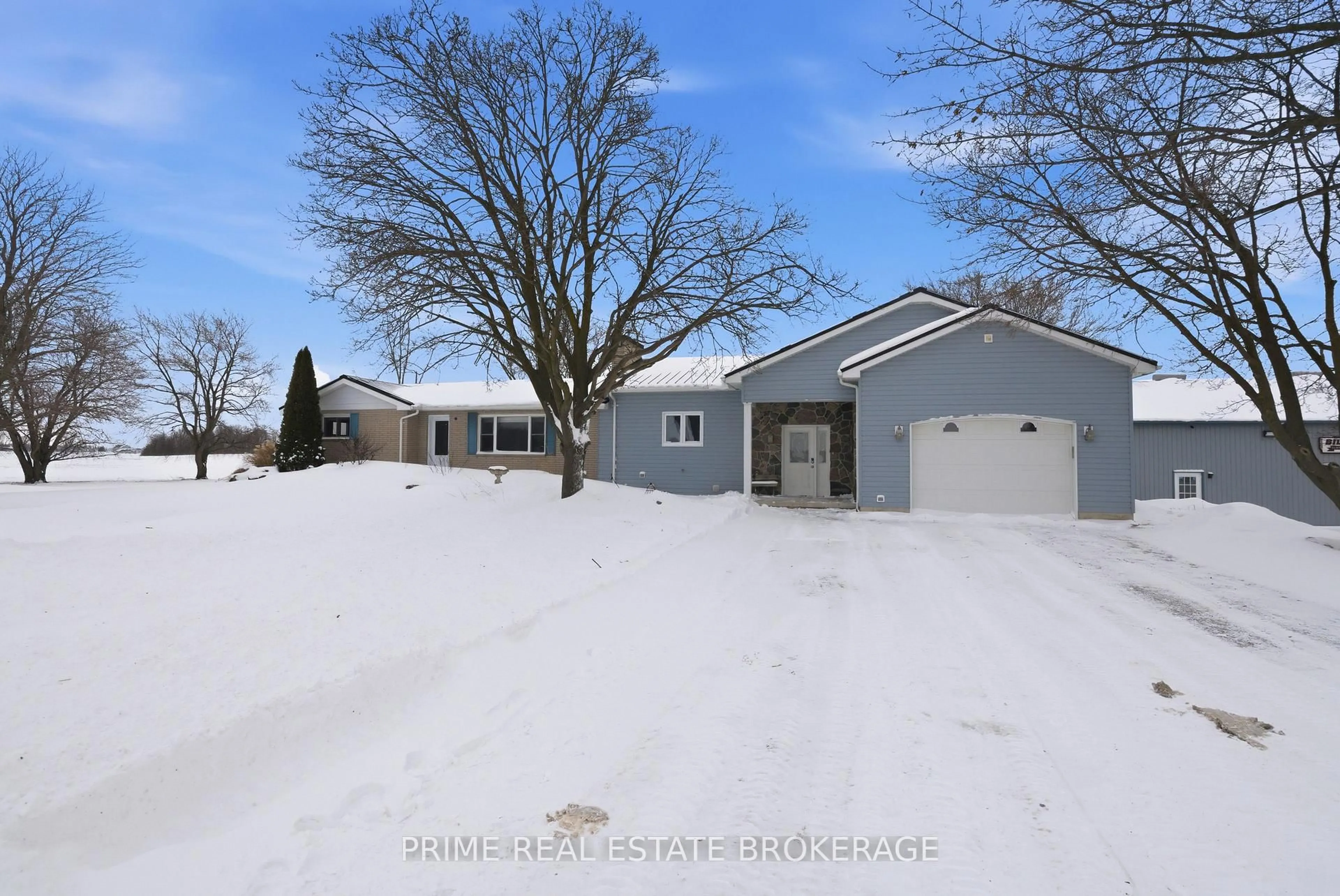 A pic from outside/outdoor area/front of a property/back of a property/a pic from drone, street for 40987 Kirkton Rd, South Huron Ontario N0M 1S5