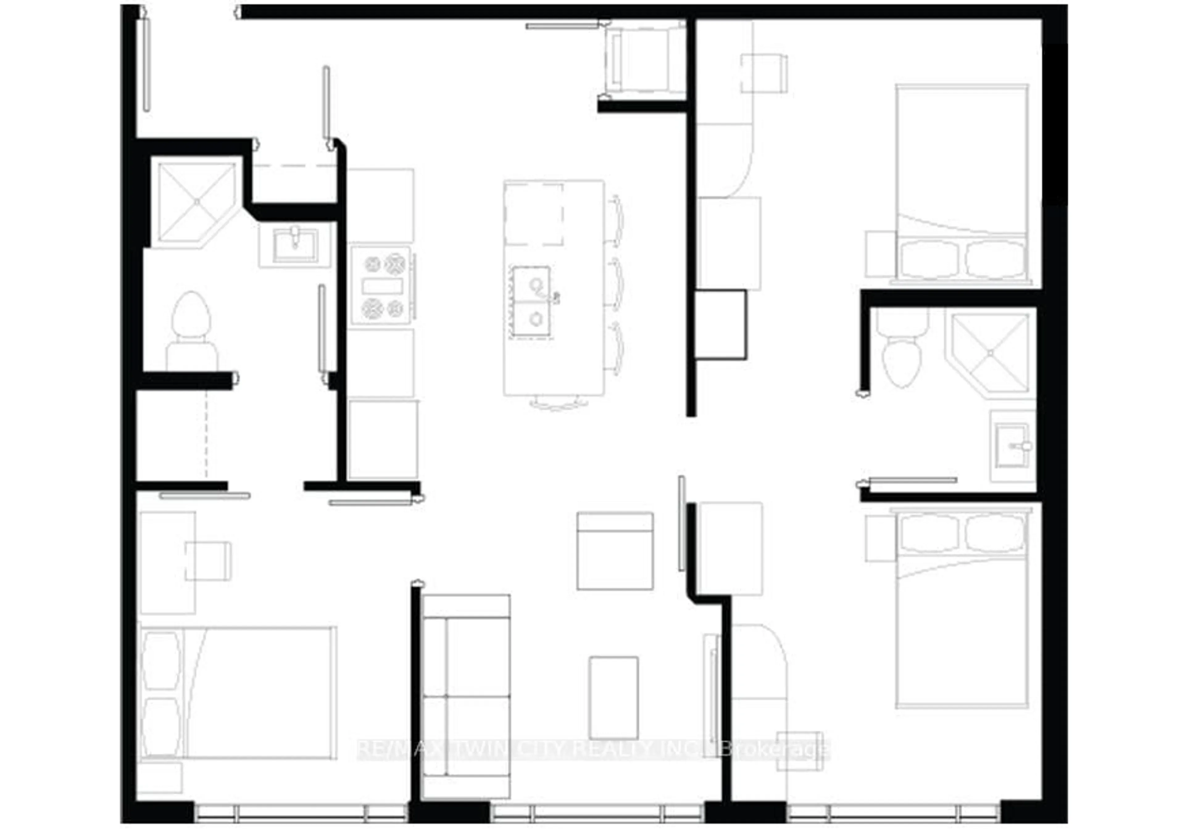 Floor plan for 330 Phillip St #S1001, Waterloo Ontario N2L 3W9