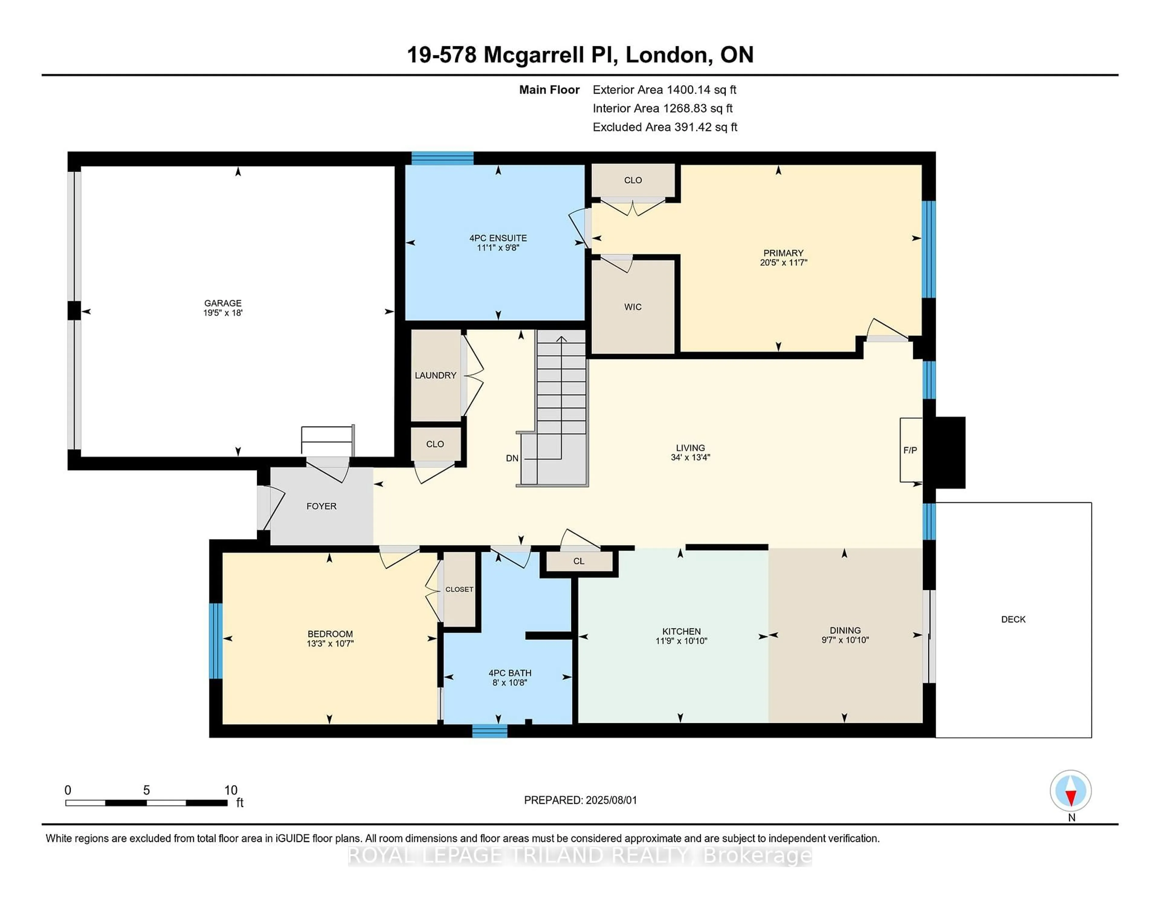 Floor plan for 578 McGarrell Pl #19, London North Ontario N6G 5M1