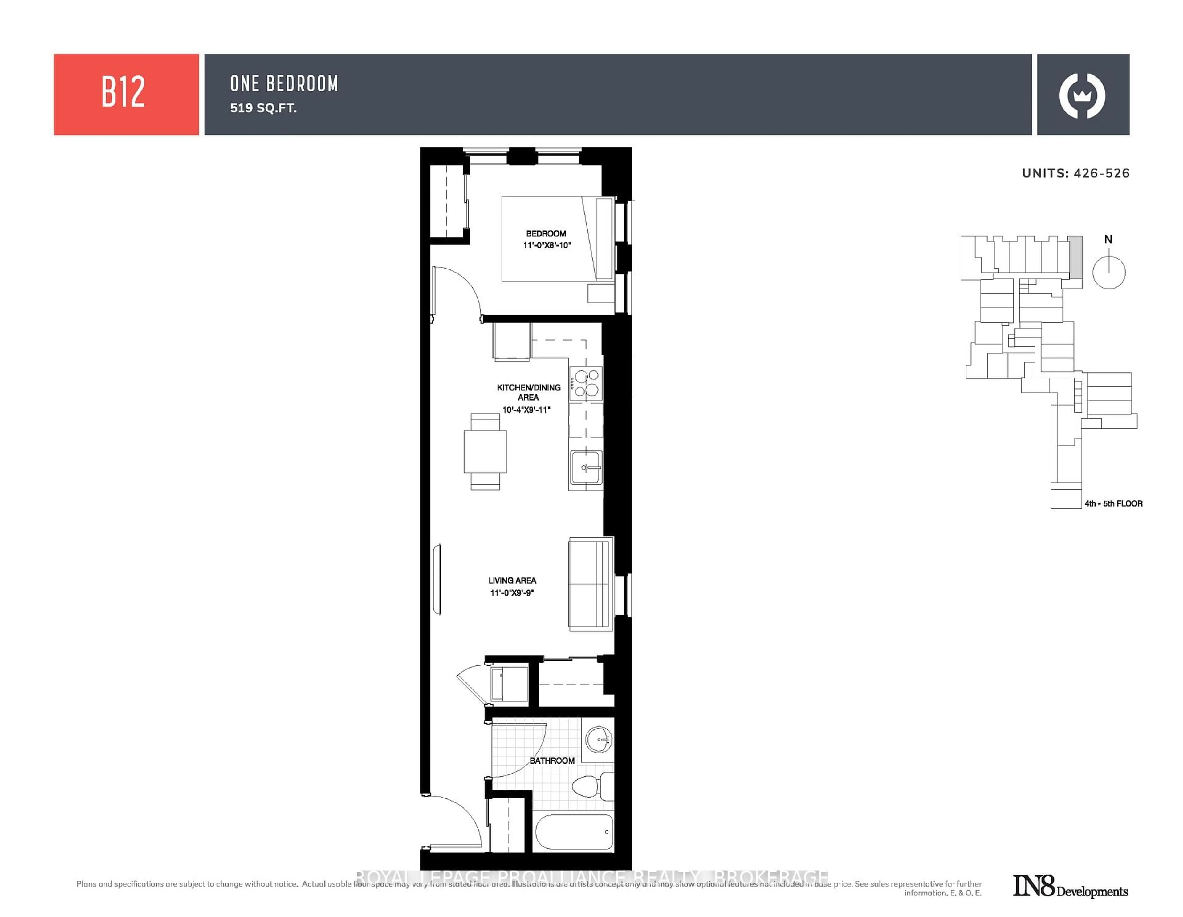 Floor plan for 223 Princess St #526, Kingston Ontario K7L 1B3