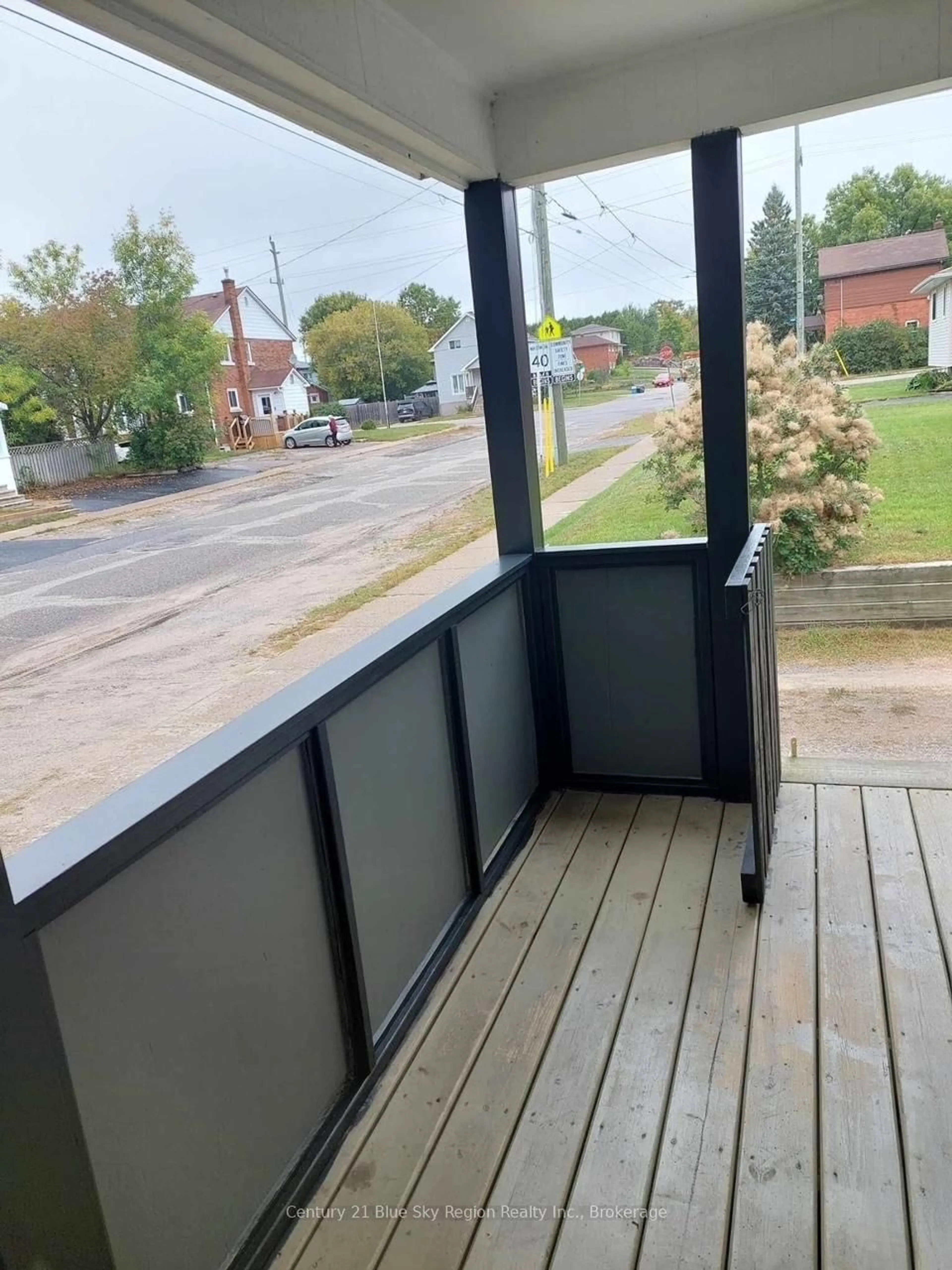 Balcony in the apartment, city buildings view from balcony for 470 Mcphail St, North Bay Ontario P1B 5Y8