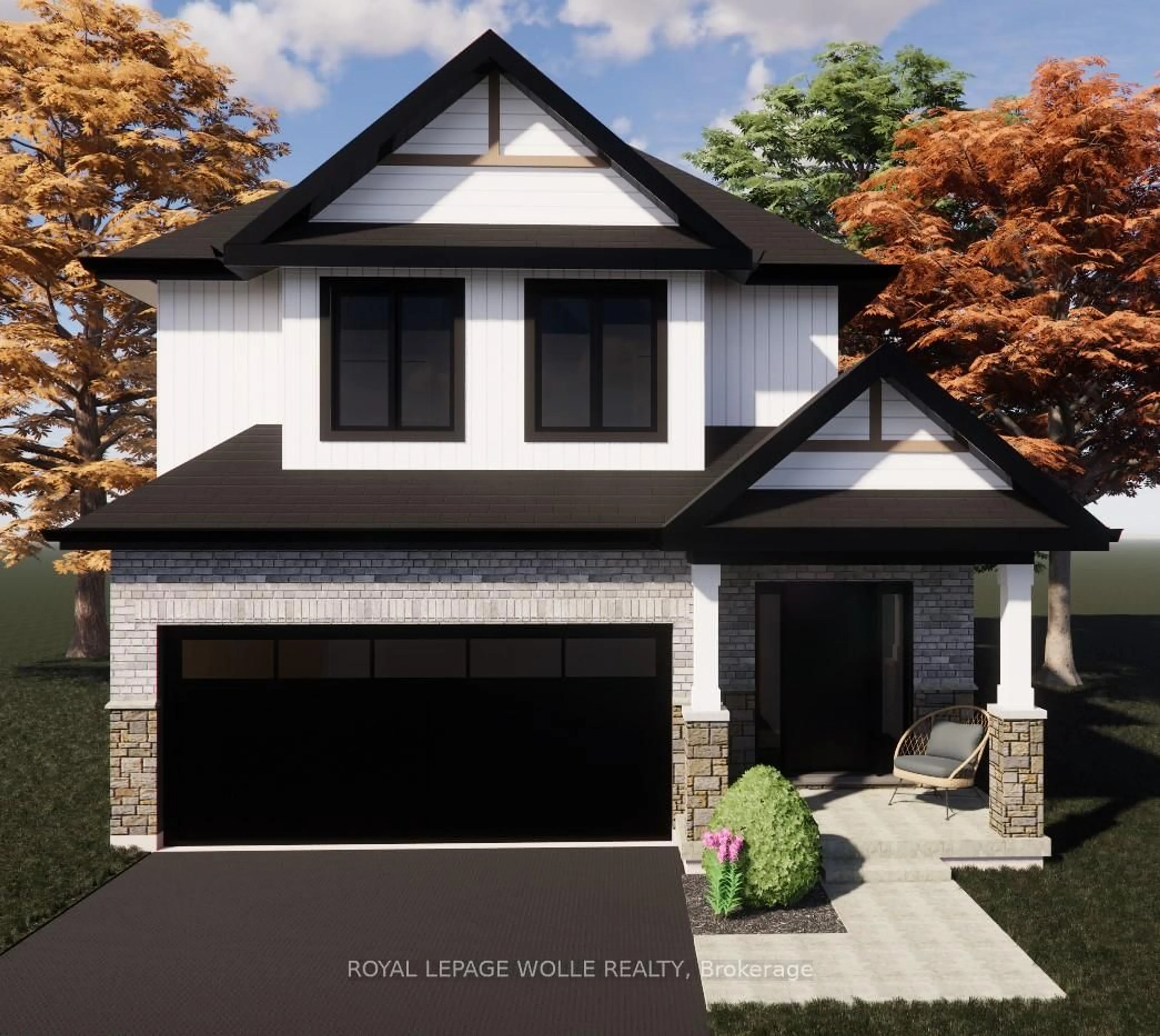 Home with brick exterior material, street for 99 South Parkwood Blvd, Woolwich Ontario N3B 0E6