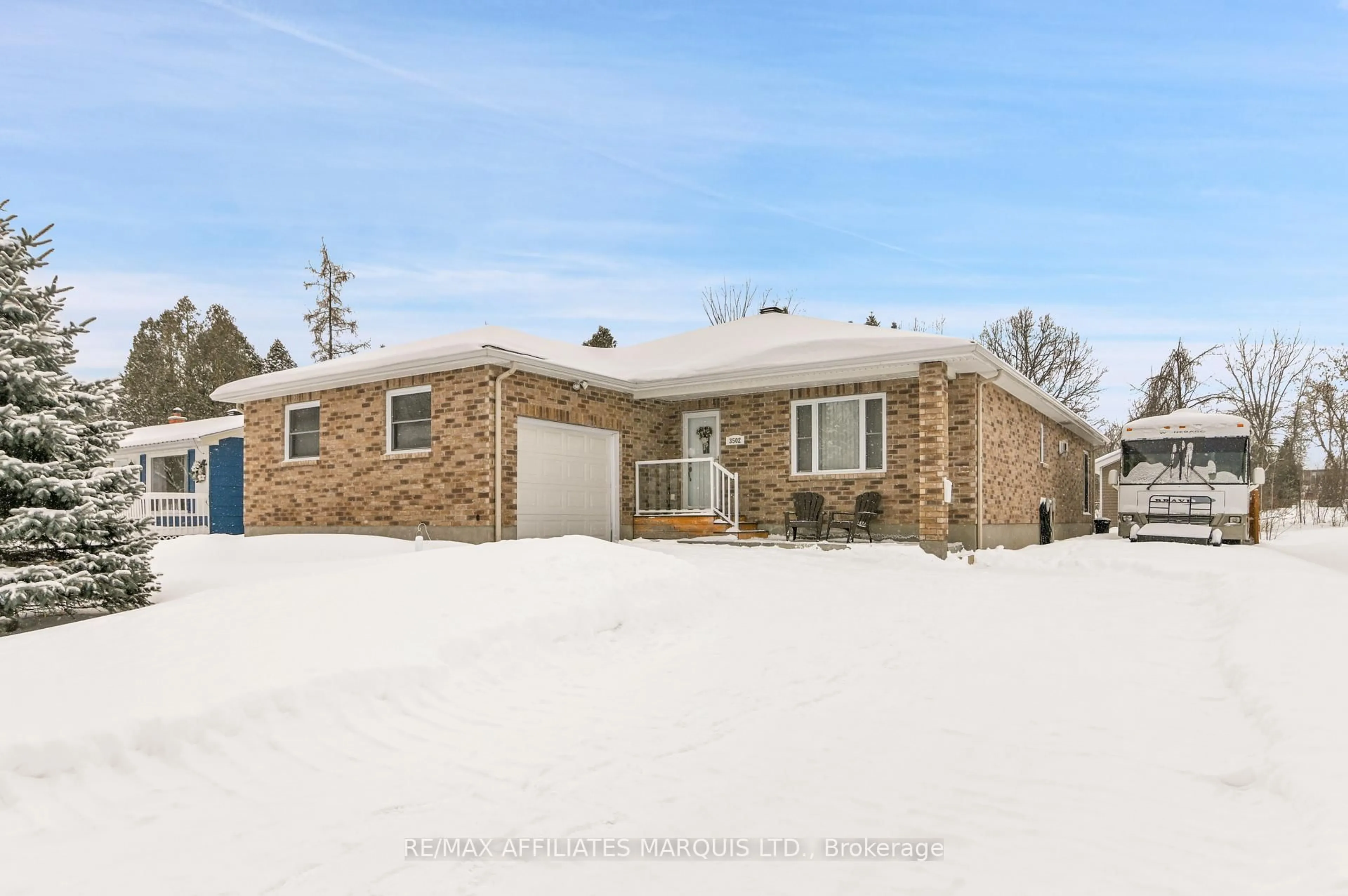 Home with brick exterior material, street for 3502 BRUCE St, South Stormont Ontario K6K 1N3