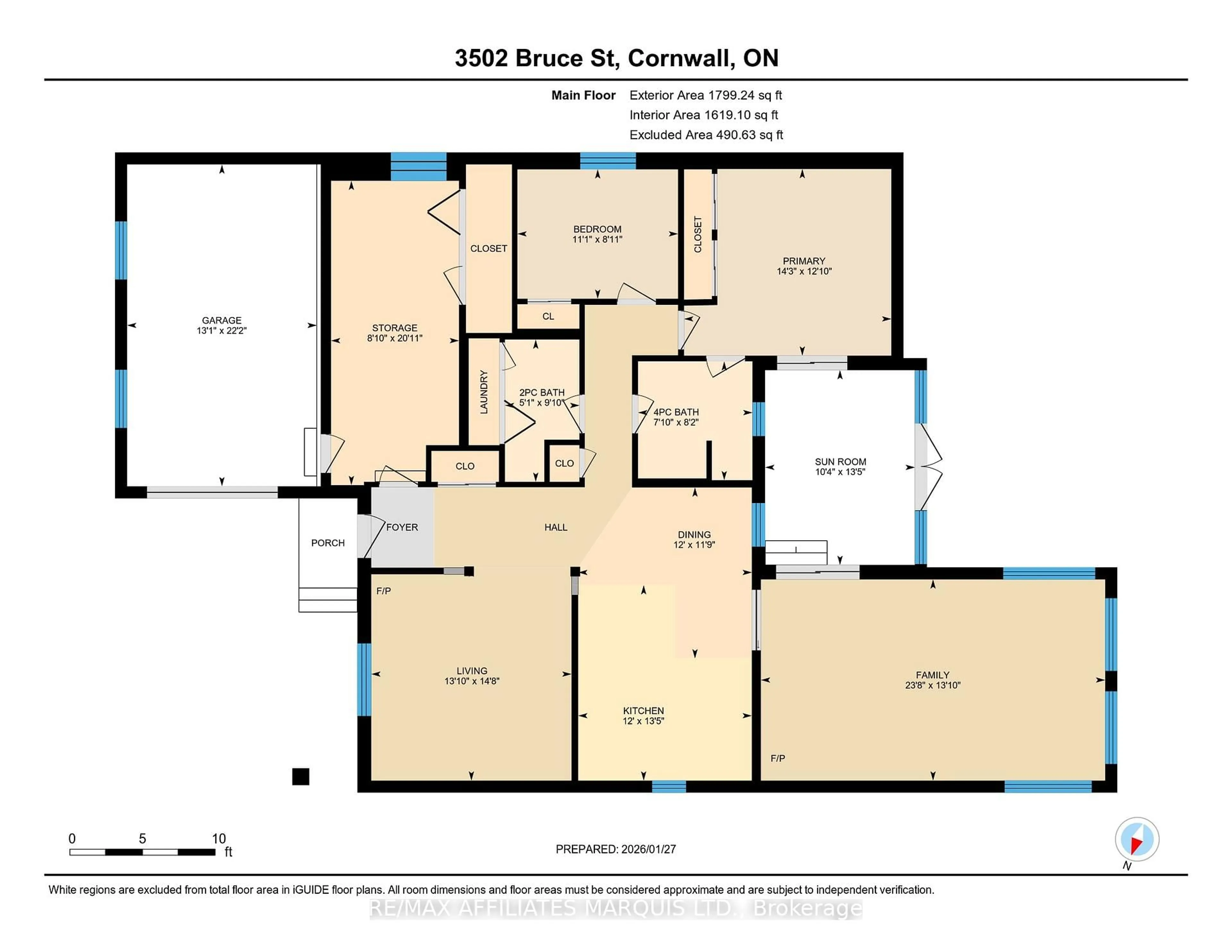 Floor plan for 3502 BRUCE St, South Stormont Ontario K6K 1N3