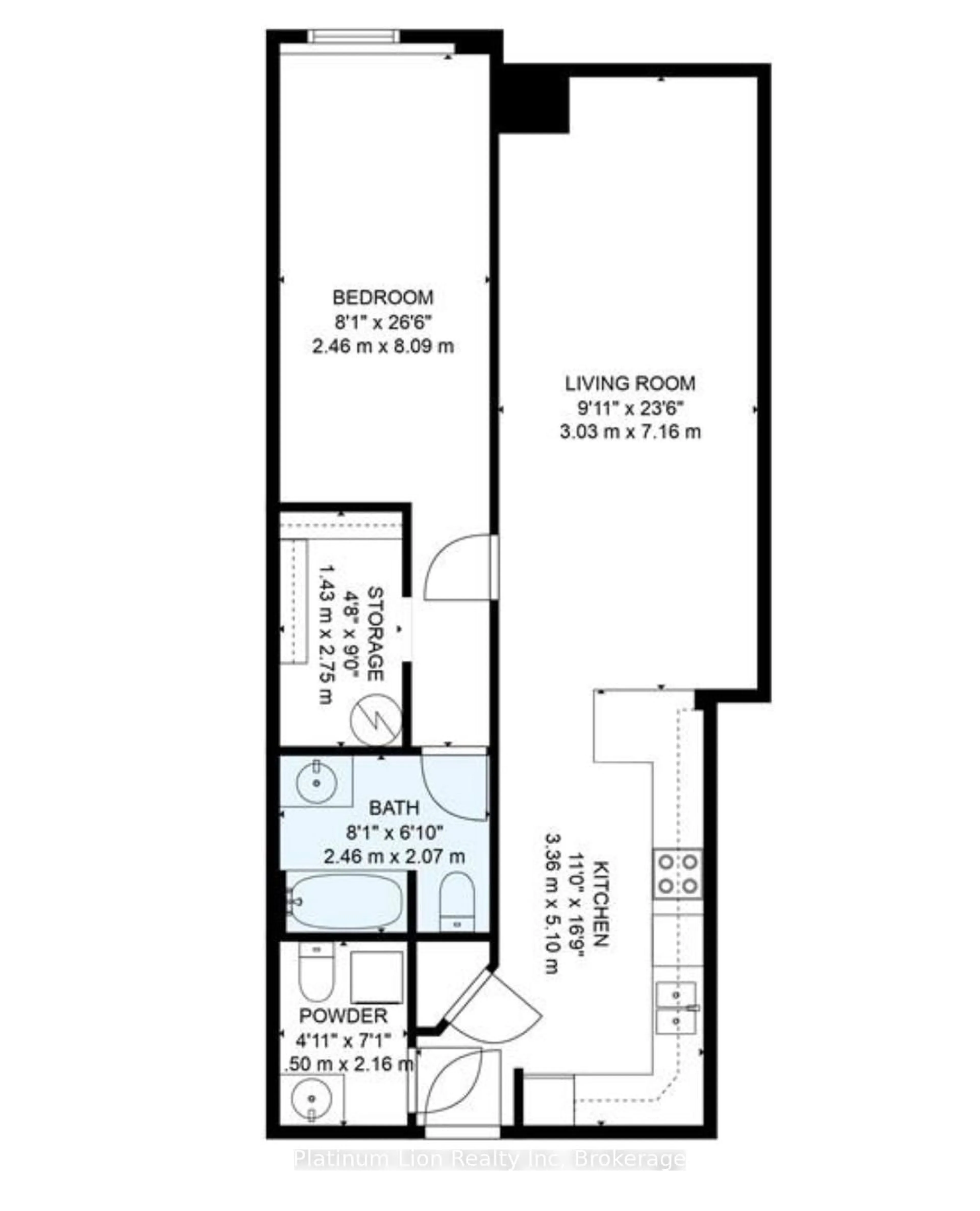 Floor plan for 80 King William St #212, Hamilton Ontario L8R 0A1