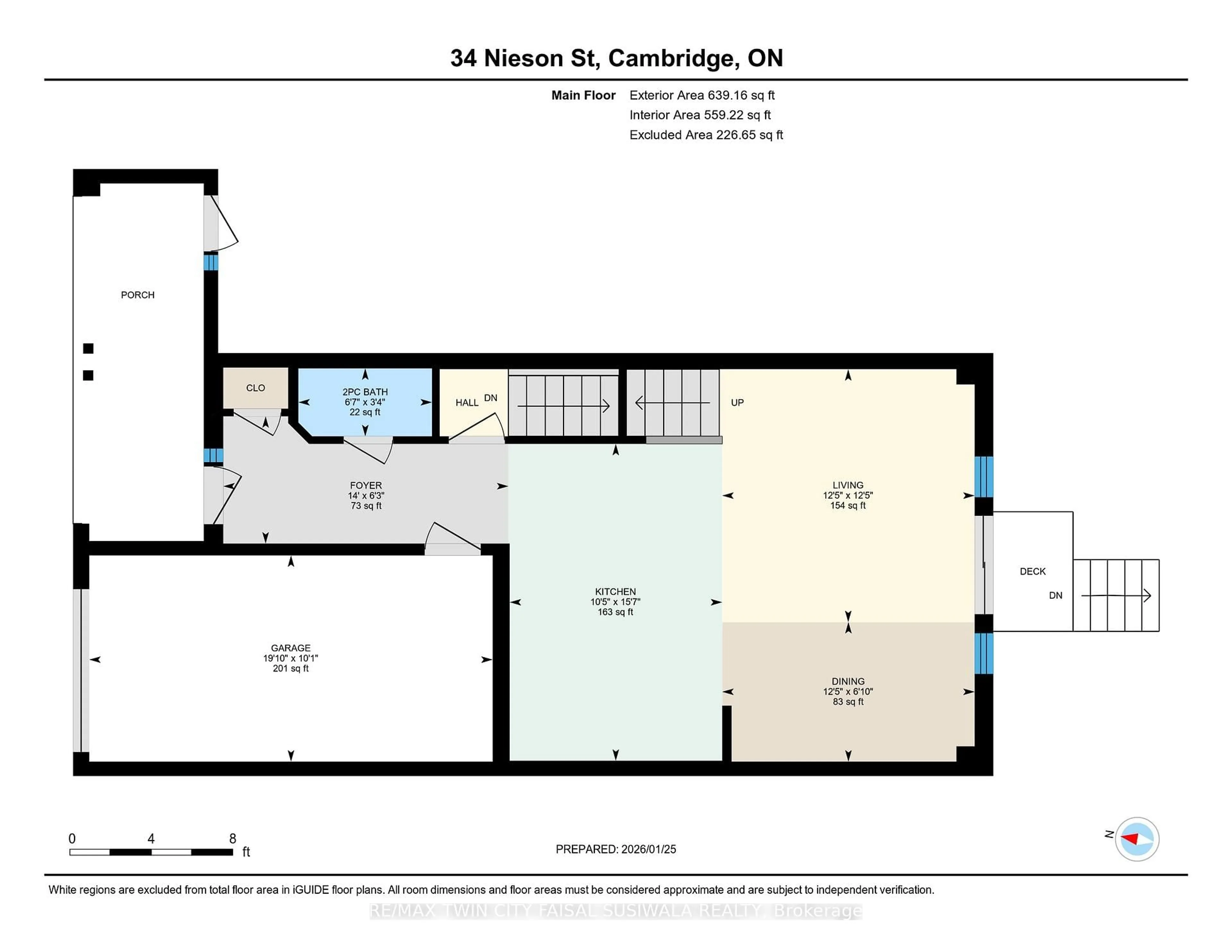 Floor plan for 34 Nieson St, Cambridge Ontario N1R 0B9