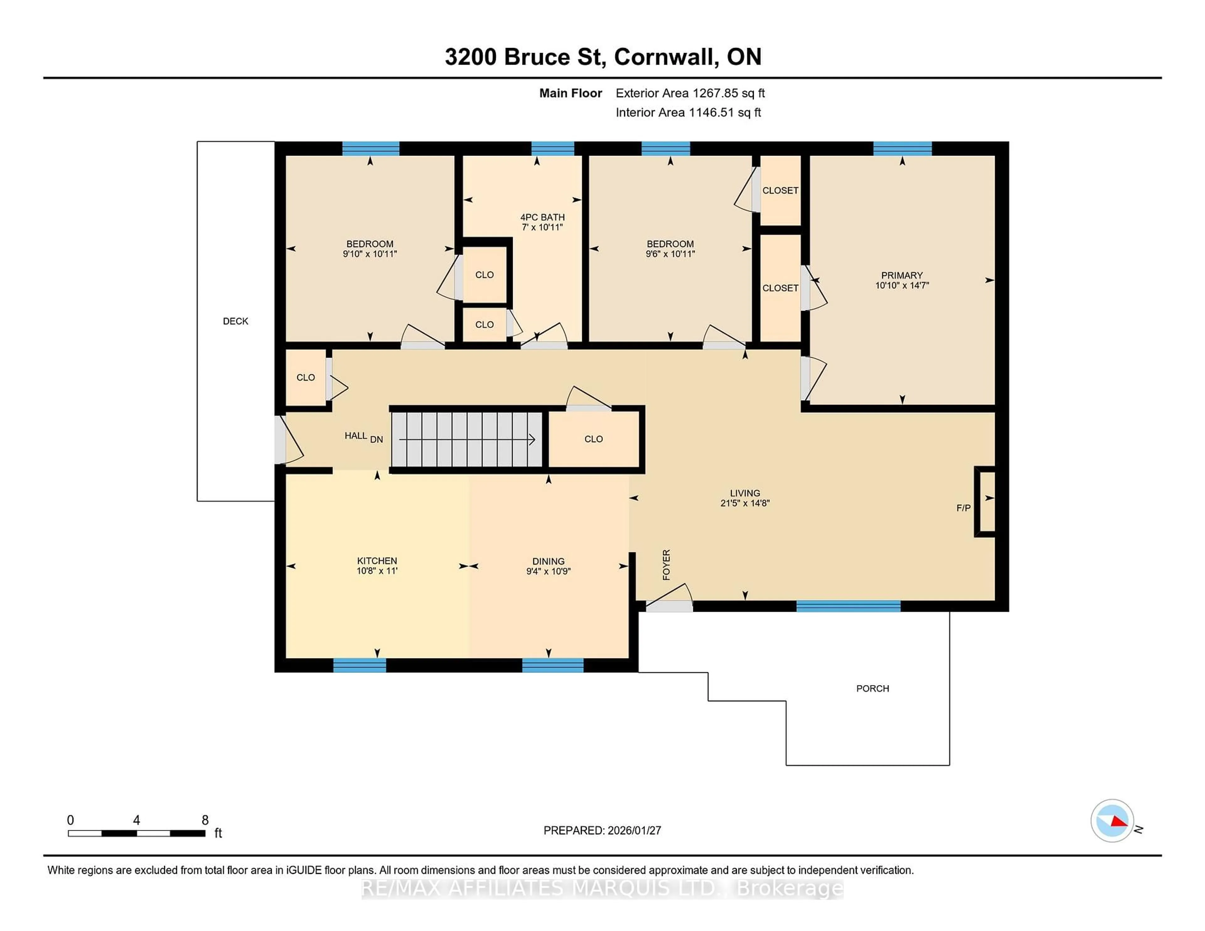 Floor plan for 3200 Bruce St, South Stormont Ontario K6K 1M5