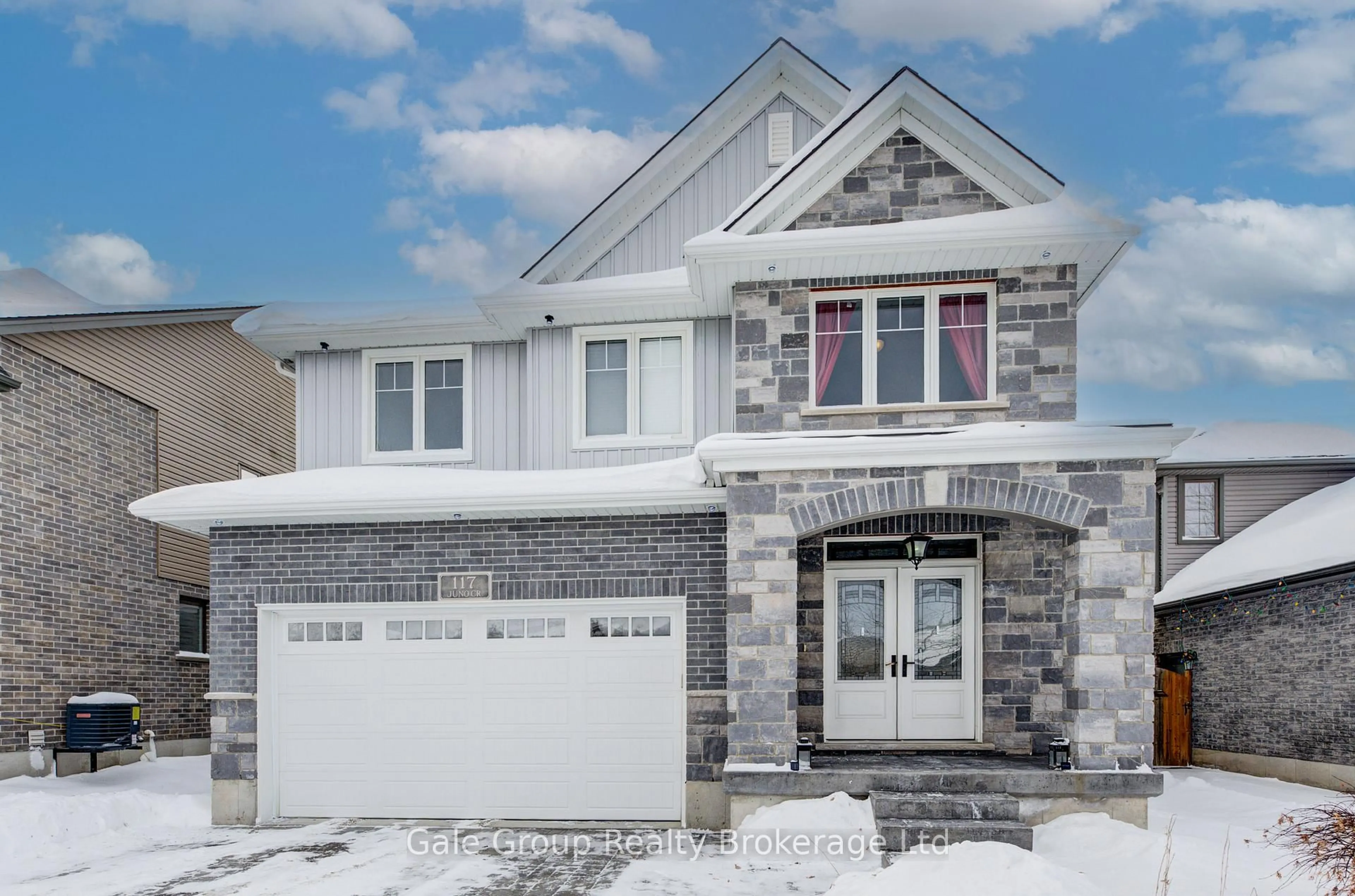 Home with brick exterior material, street for 117 Juno Cres, Woodstock Ontario N4T 0A9