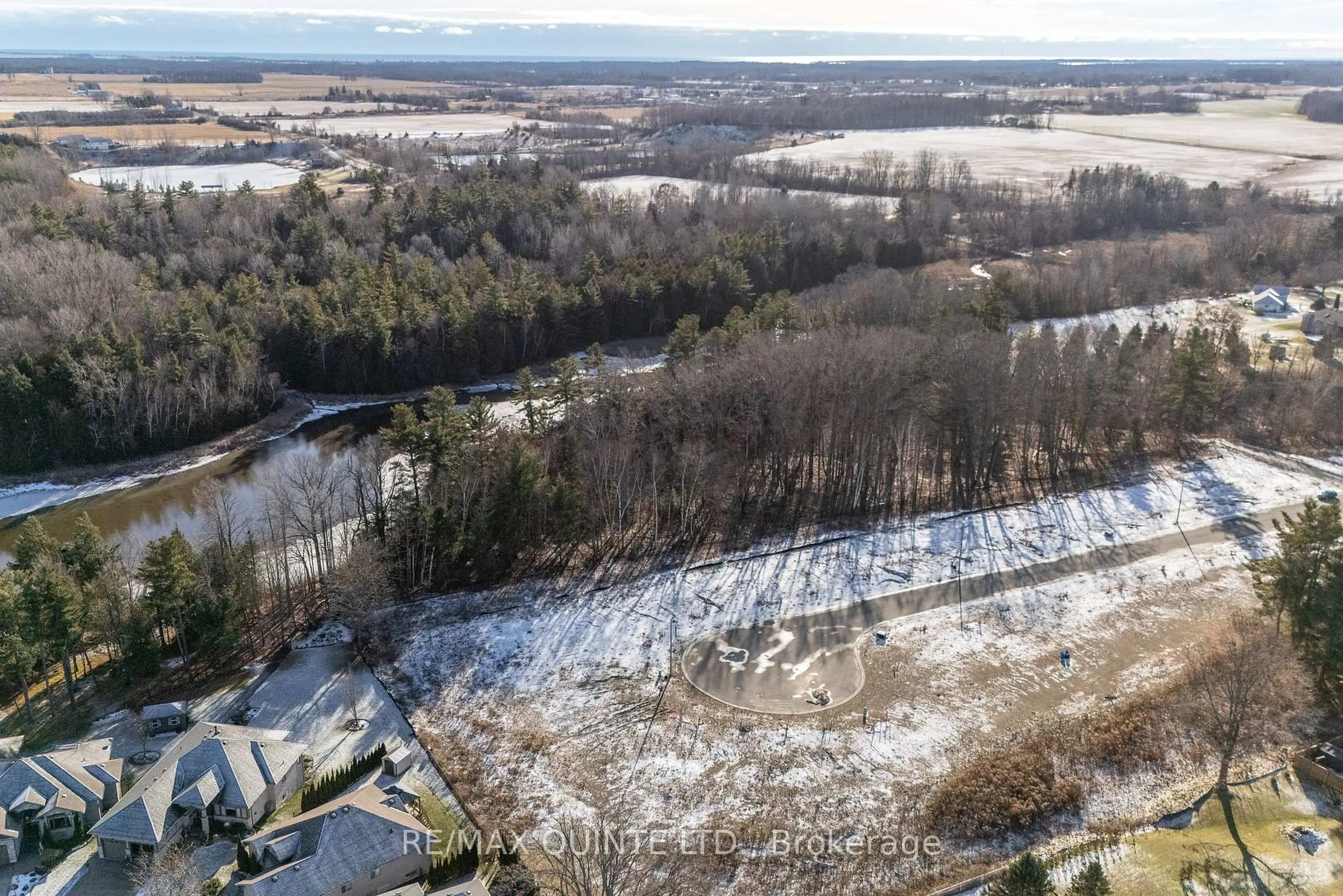 A pic from outside/outdoor area/front of a property/back of a property/a pic from drone, water/lake/river/ocean view for 36 Exeter Crt, Ingleside Ontario K8V 5P4