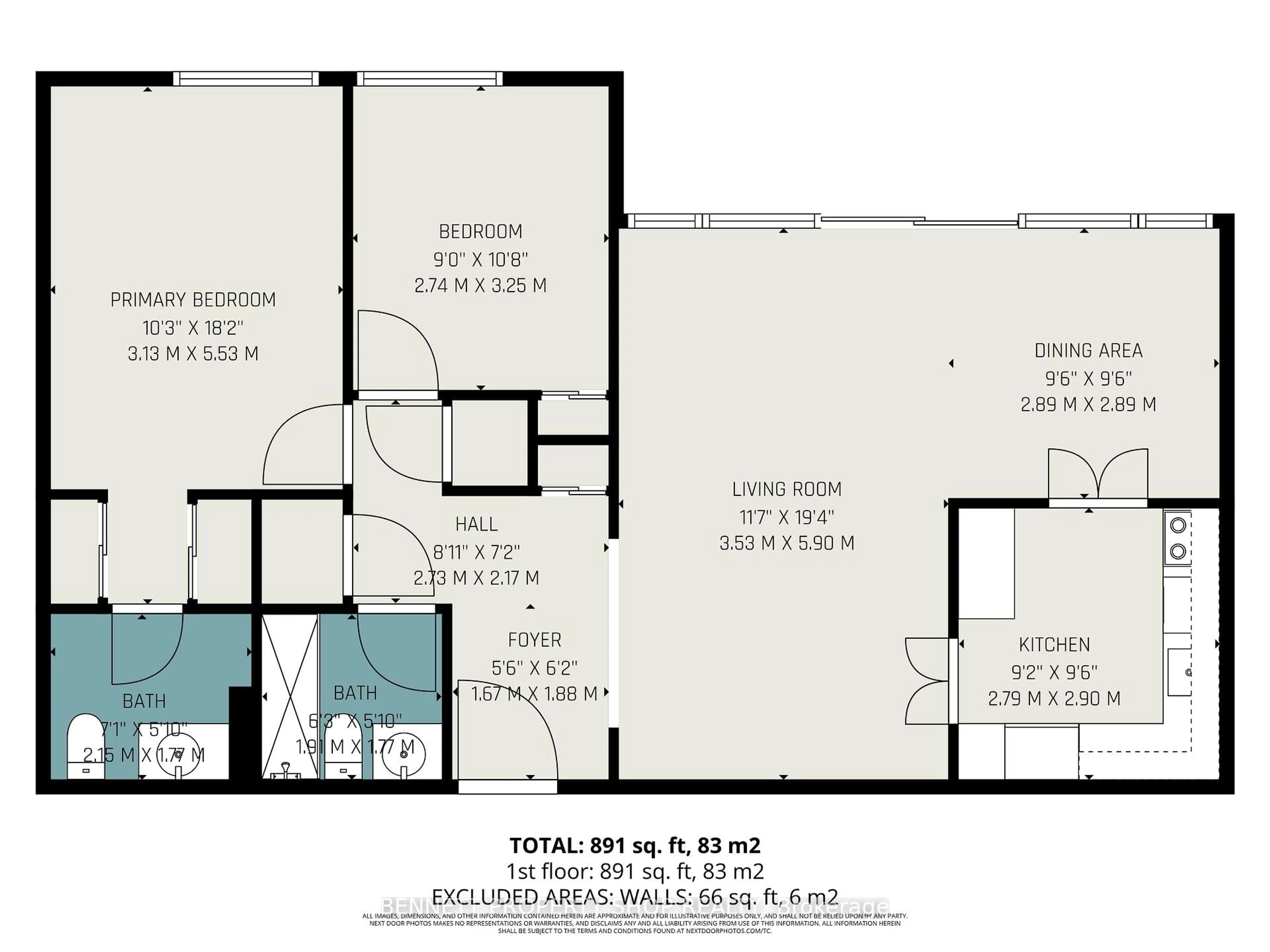 Floor plan for 2625 Regina St #409, Ottawa Ontario K2B 5W8