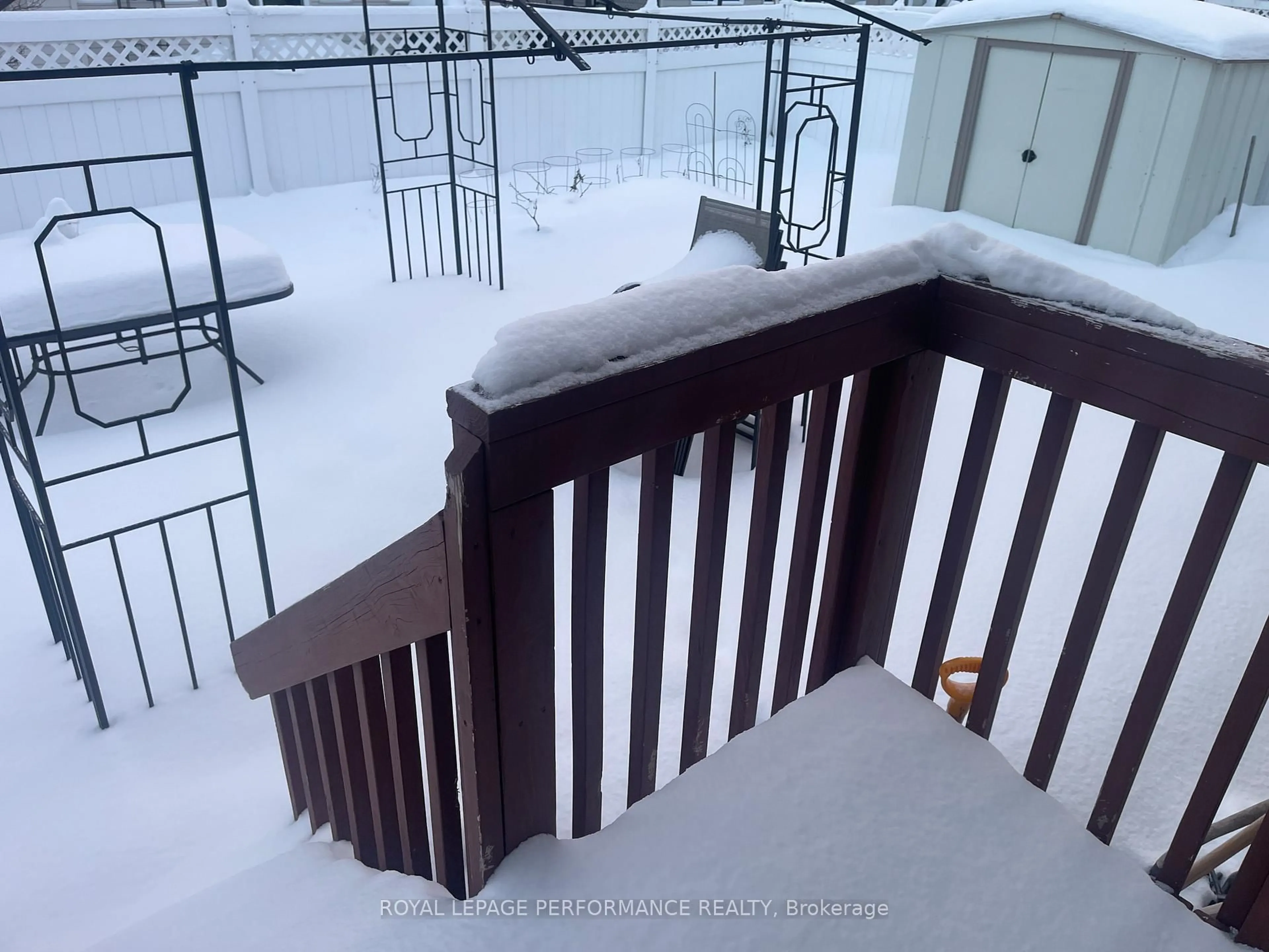 Balcony in the apartment, city buildings view from balcony for 106 Mosswood Crt, Ottawa Ontario K1V 0N6