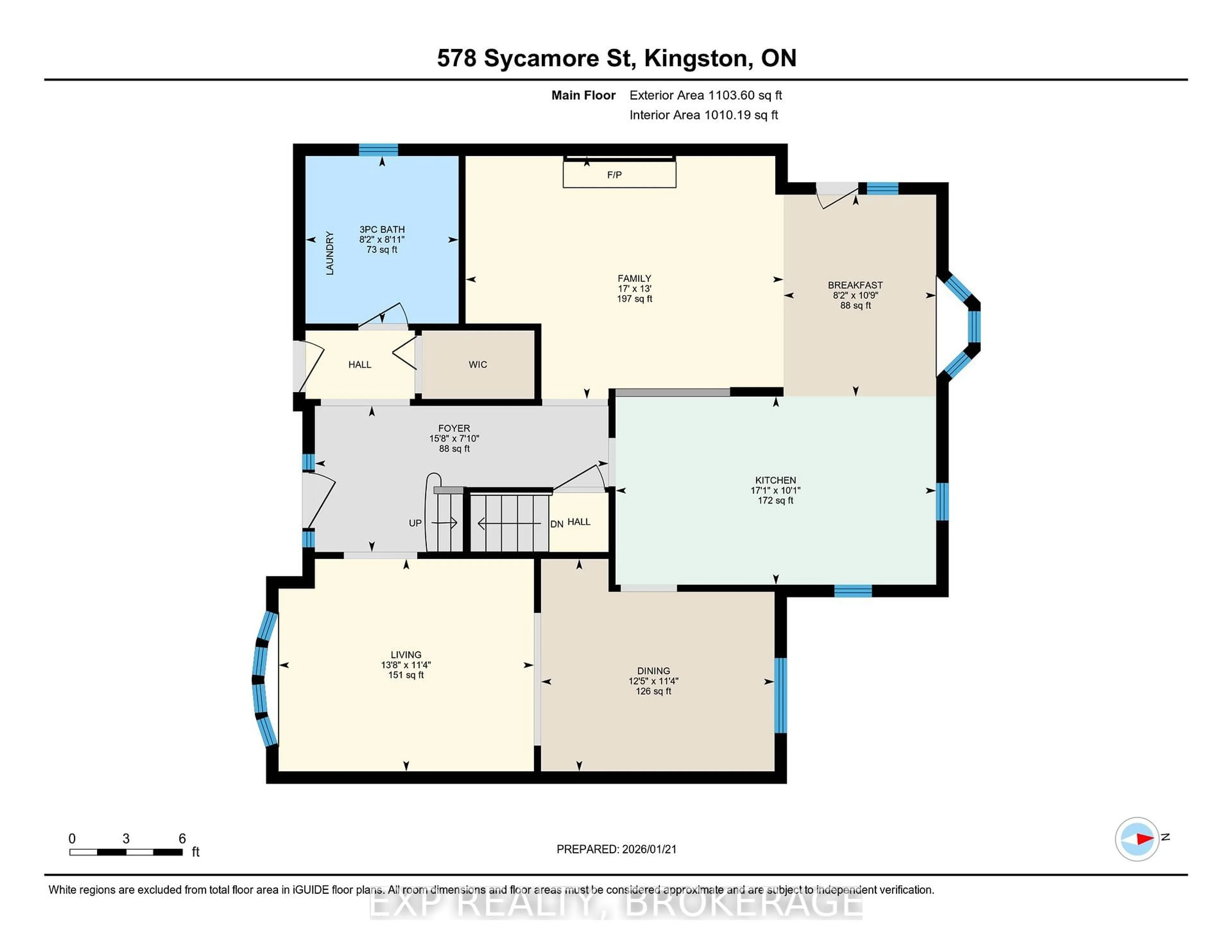 Floor plan for 578 SYCAMORE St, Kingston Ontario K7M 7L8