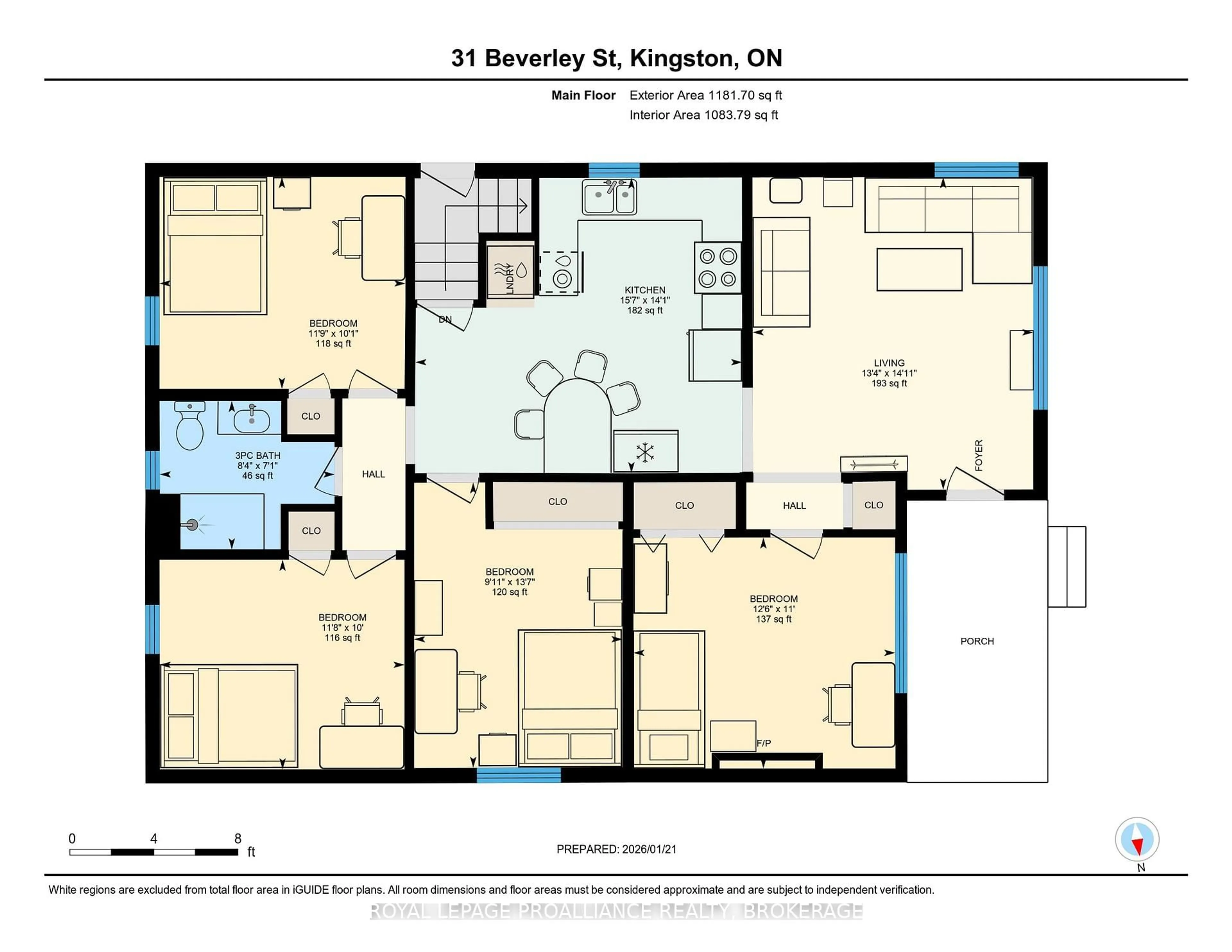Floor plan for 31 Beverley St, Kingston Ontario K7L 3Y5