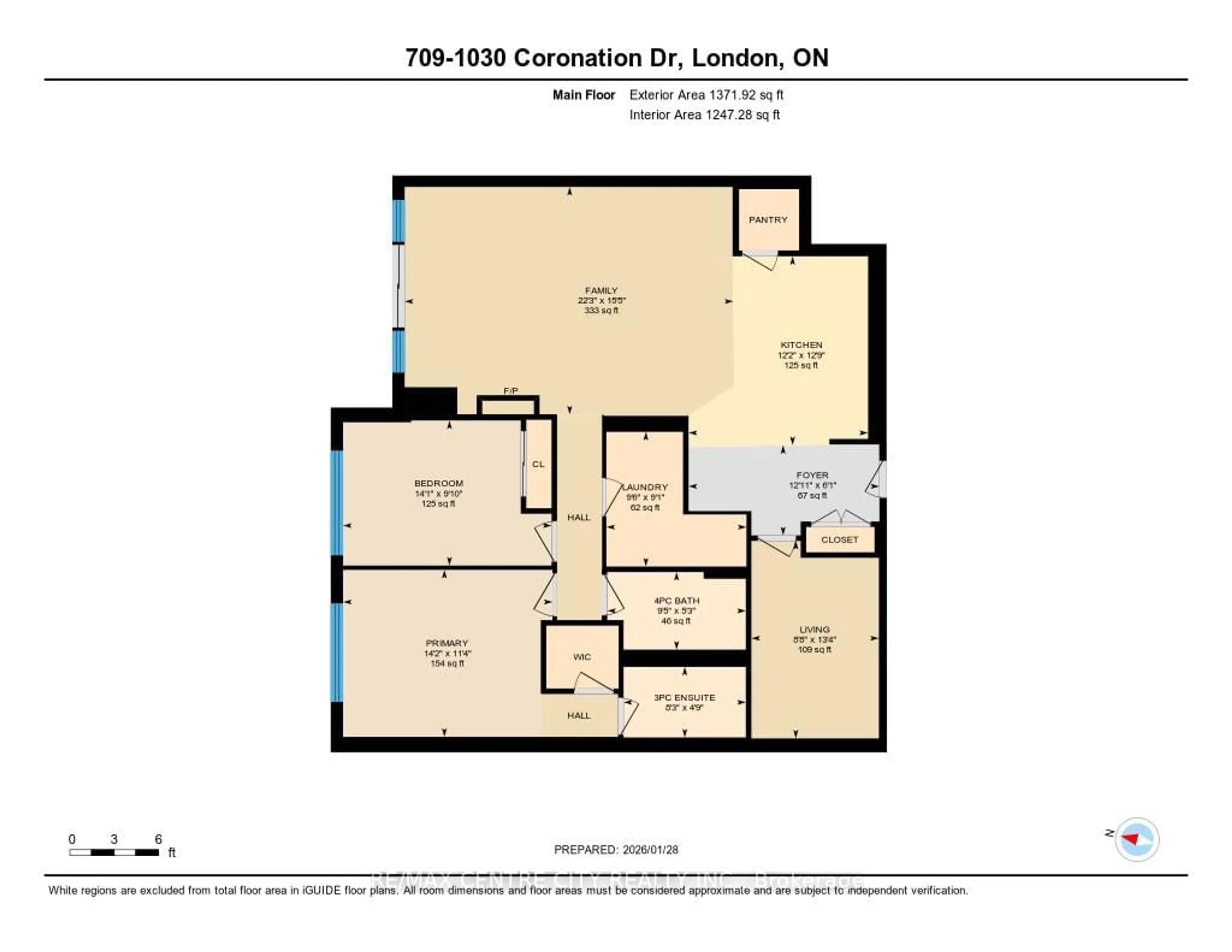 Floor plan for 1030 Coronation Dr #709, London North Ontario N6G 0G5