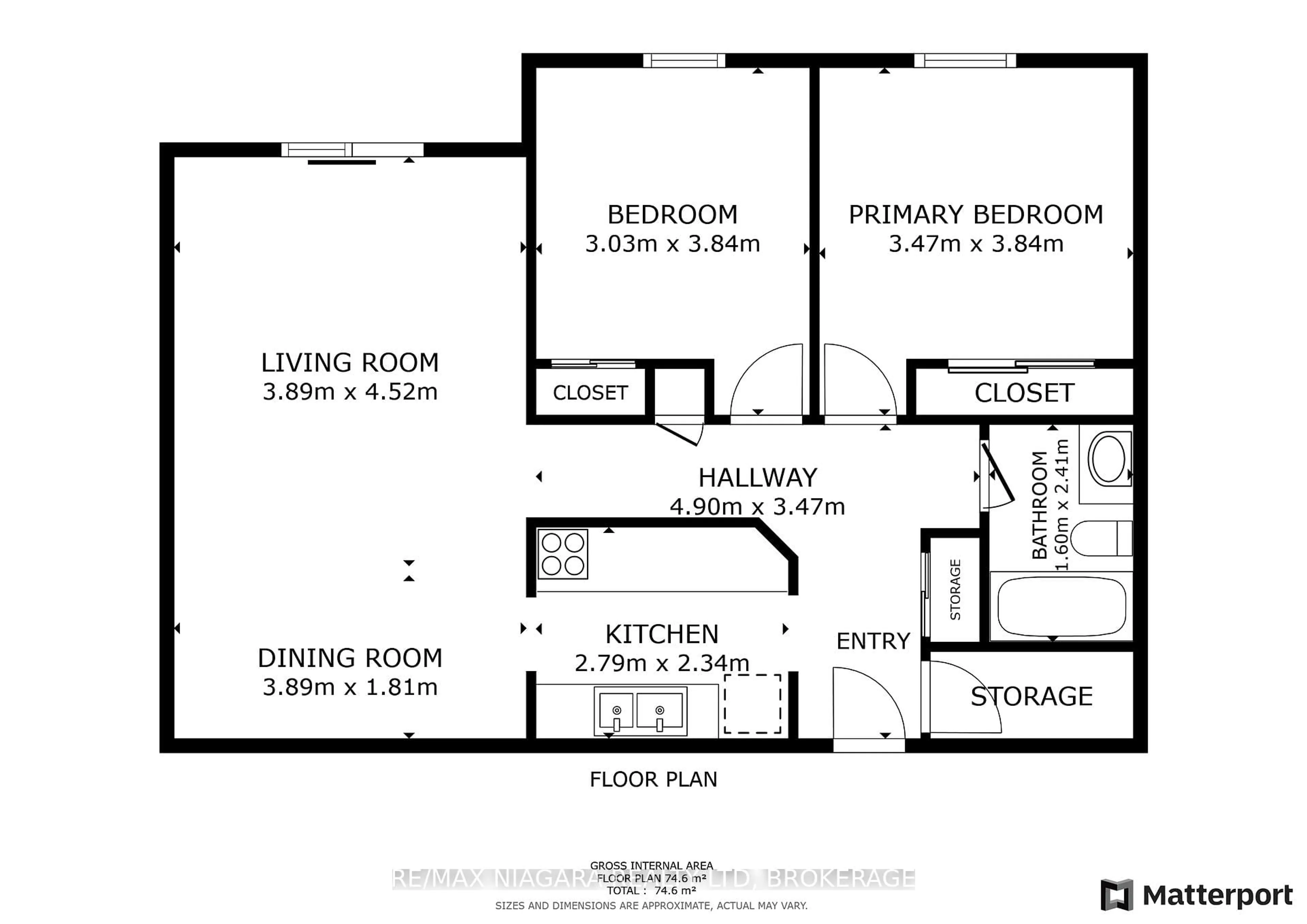 Floor plan for 72 Main St #323, Port Colborne Ontario L3K 5Z8