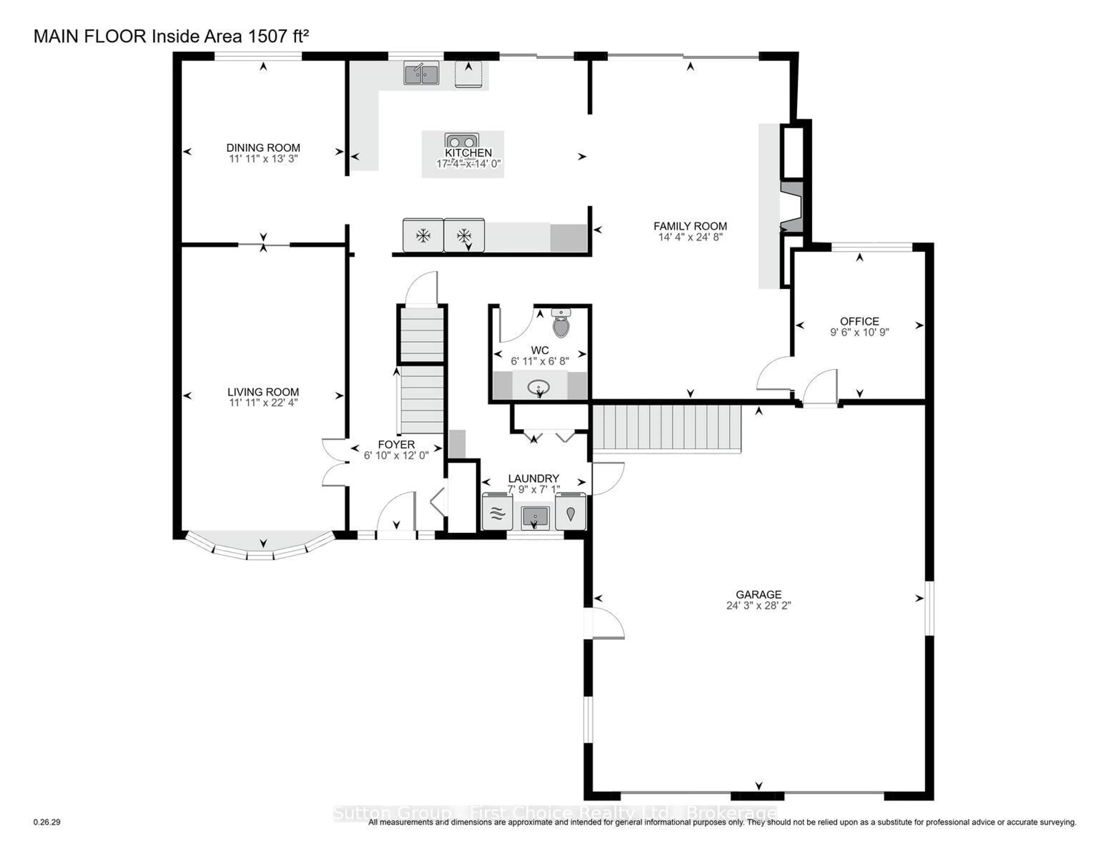 Floor plan for 304 Devon St, Stratford Ontario N5A 2Z9