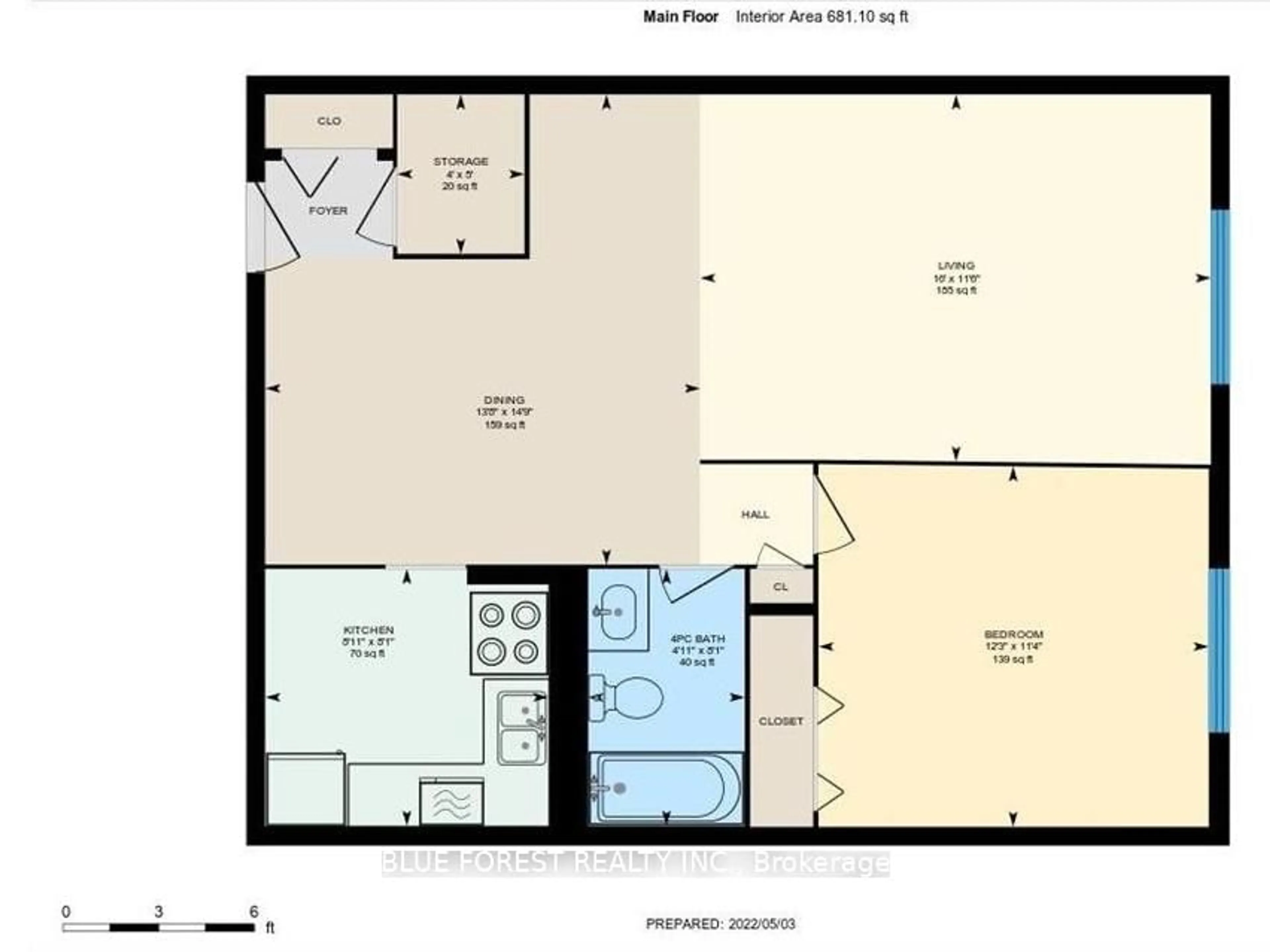 Floor plan for 573 MORNINGTON Ave #307, London East Ontario N5Y 4T9