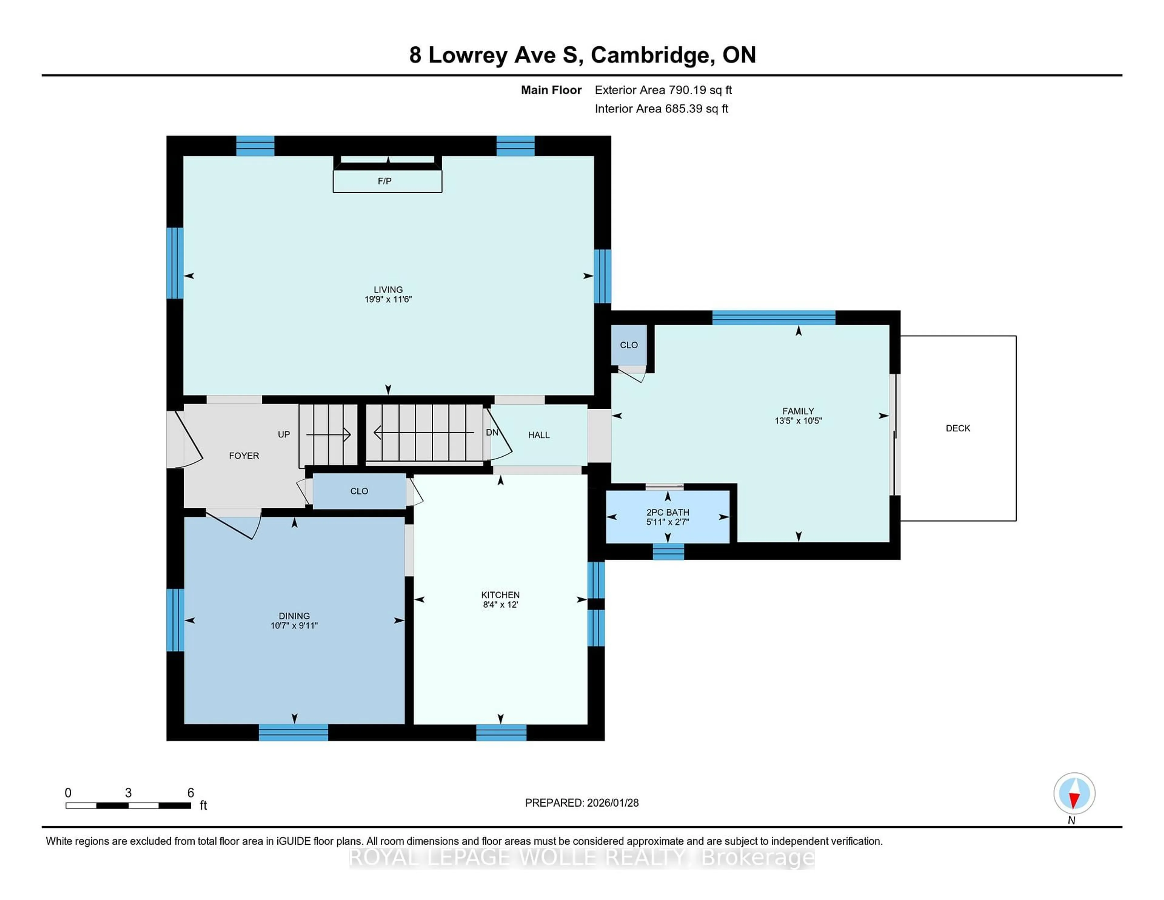 Floor plan for 8 Lowrey Ave, Cambridge Ontario N1R 4Z1