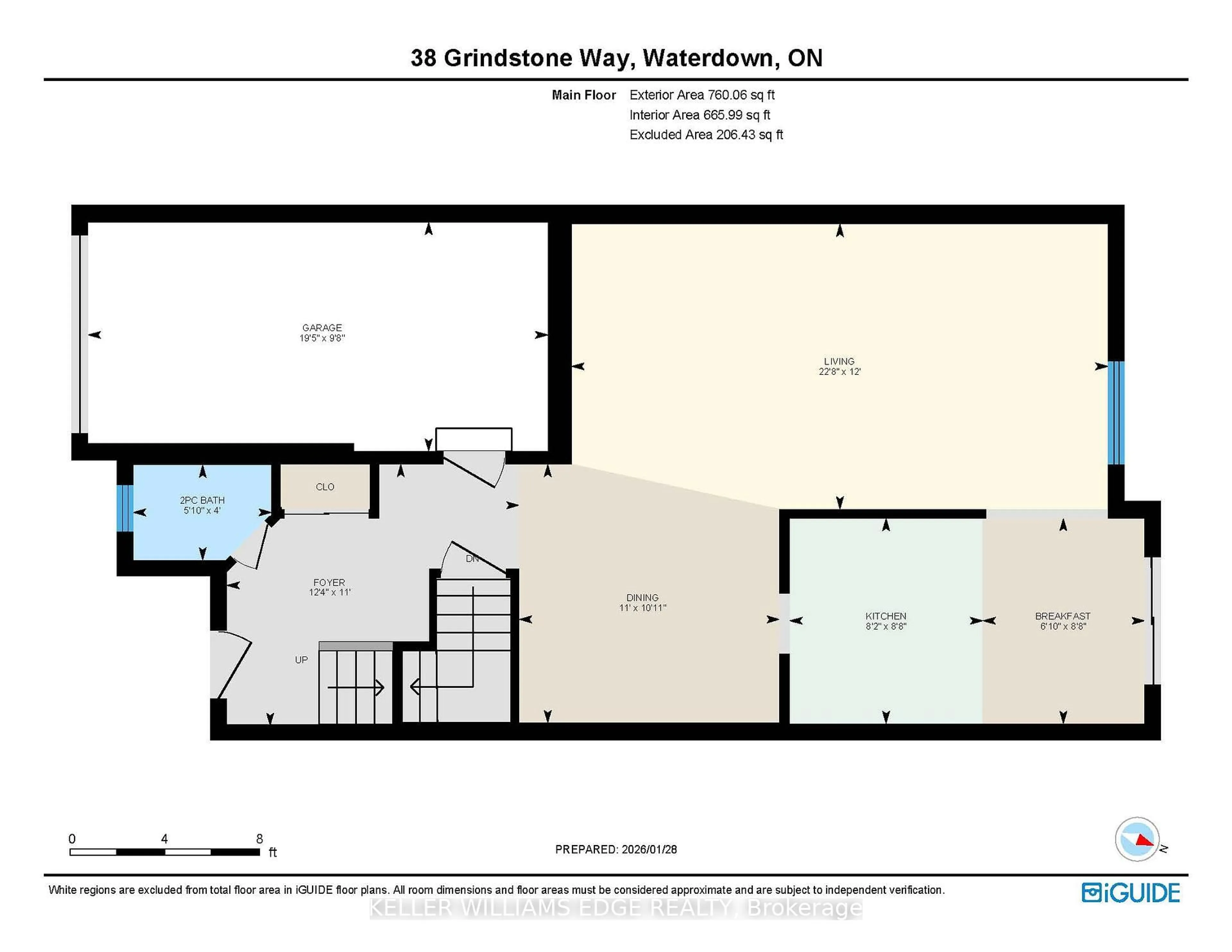 Floor plan for 38 Grindstone Way, Hamilton Ontario L9H 7B7