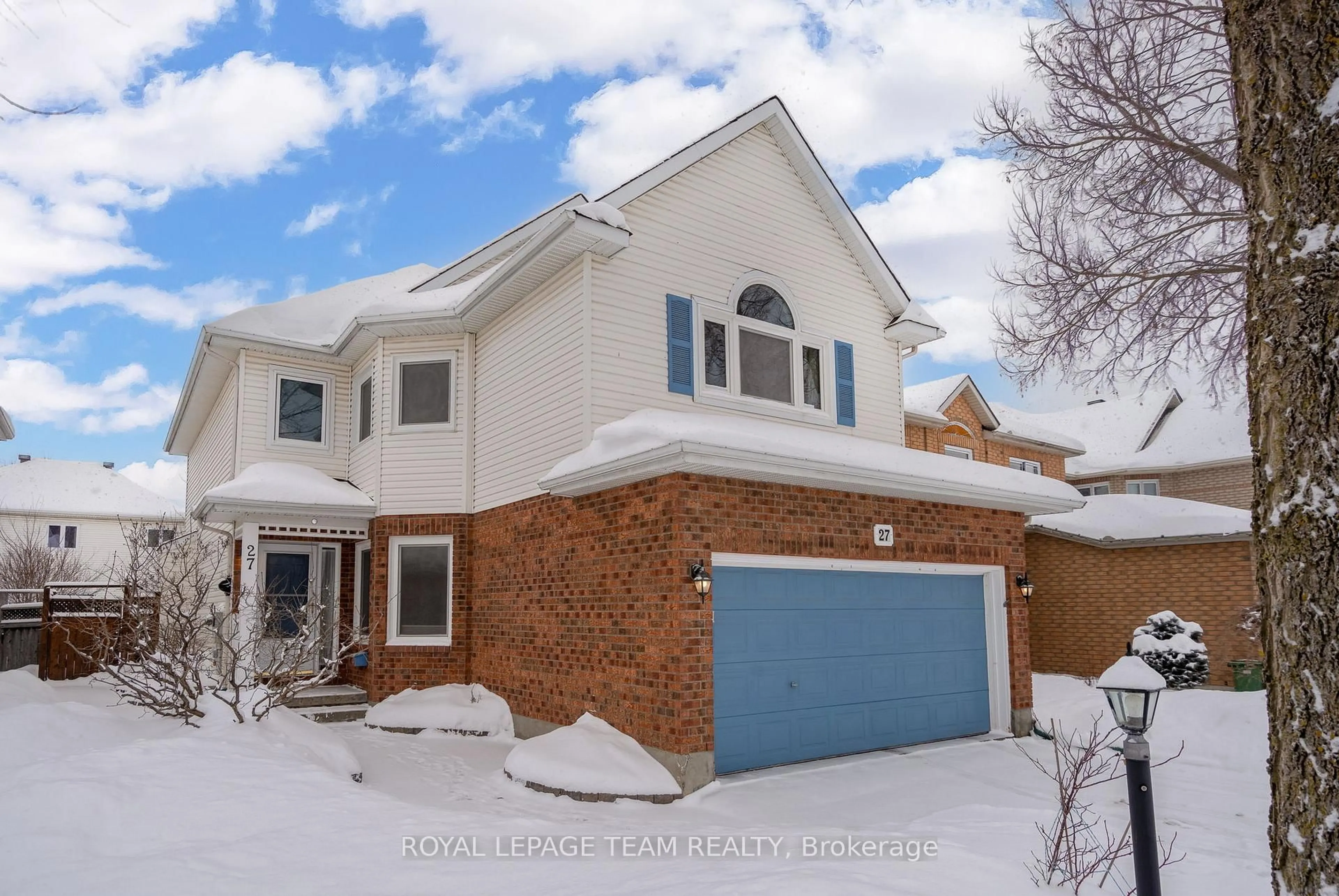 Home with brick exterior material, street for 27 Avonmore Cres, Ottawa Ontario K2G 6J7