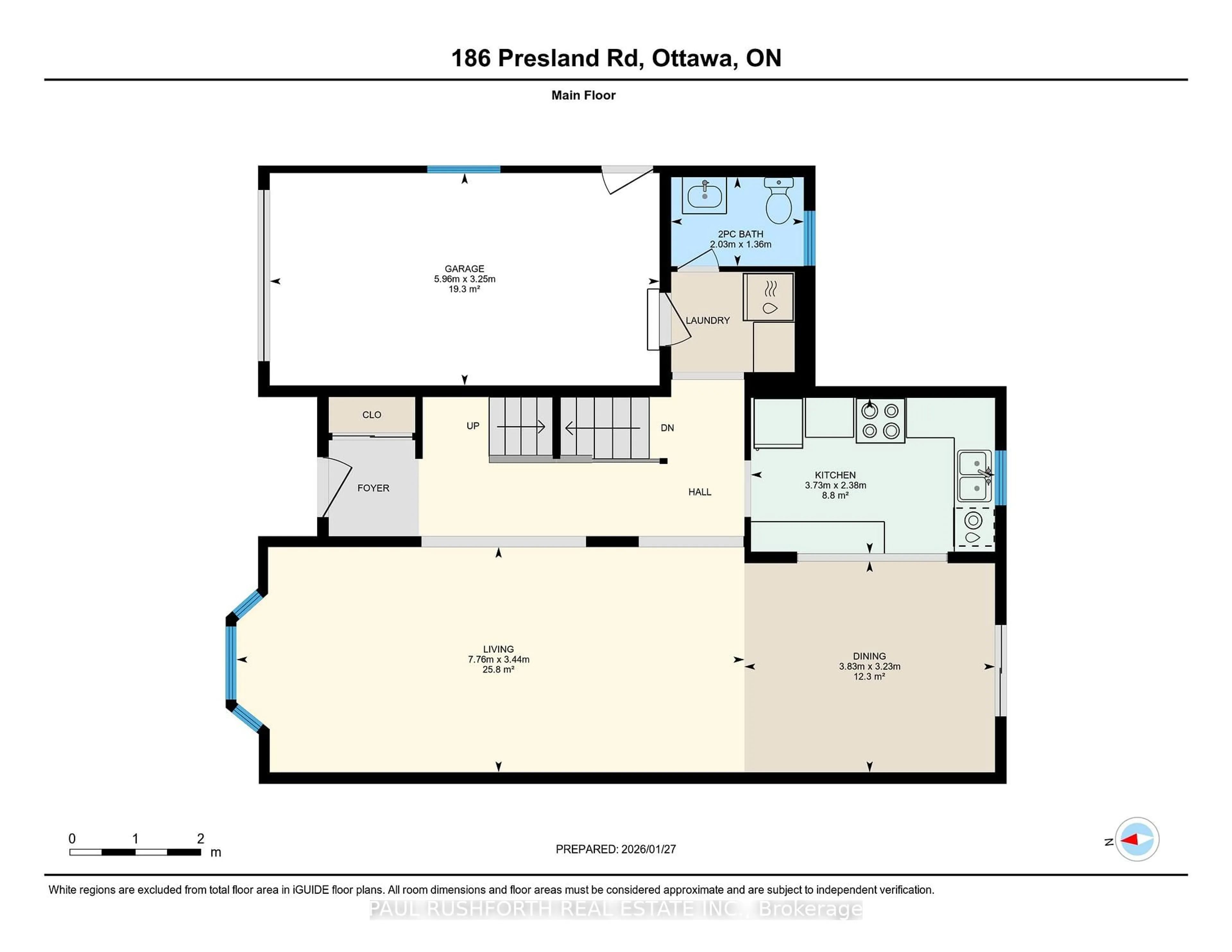 Floor plan for 186 Presland Rd, Ottawa Ontario K1K 4J7