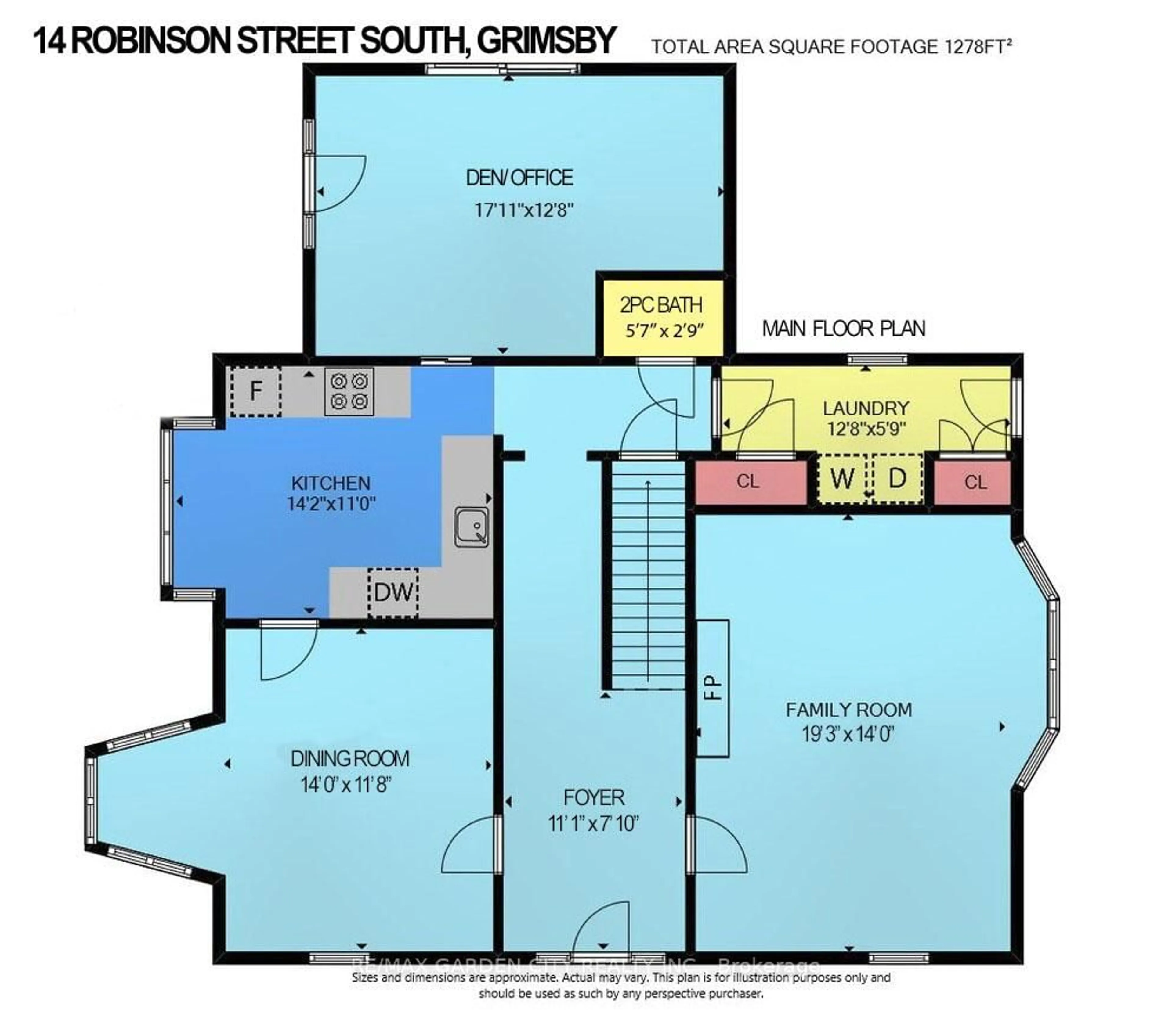 Floor plan for 14 ROBINSON St, Grimsby Ontario L3M 3C4