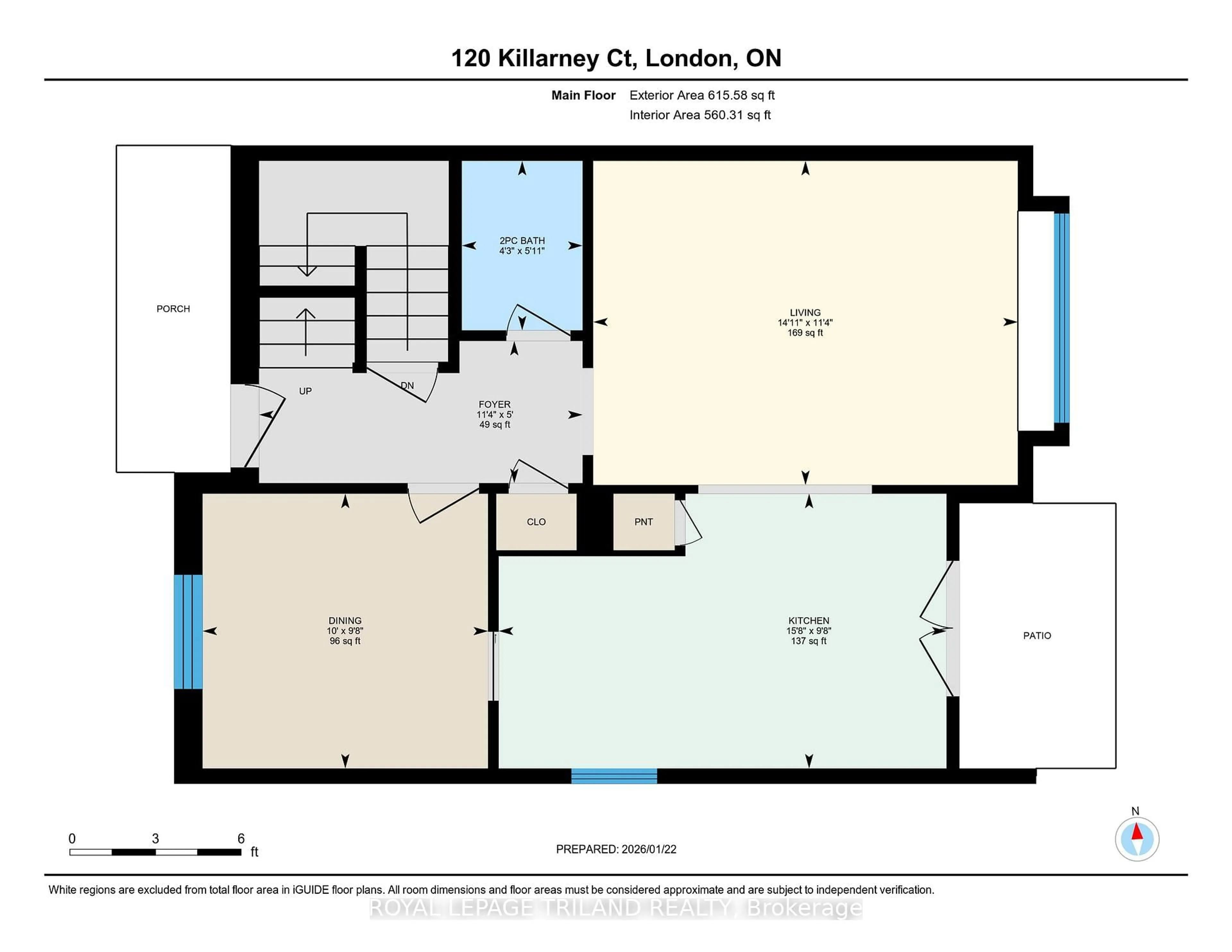 Floor plan for 120 Killarney Crt, London North Ontario N5X 2B6