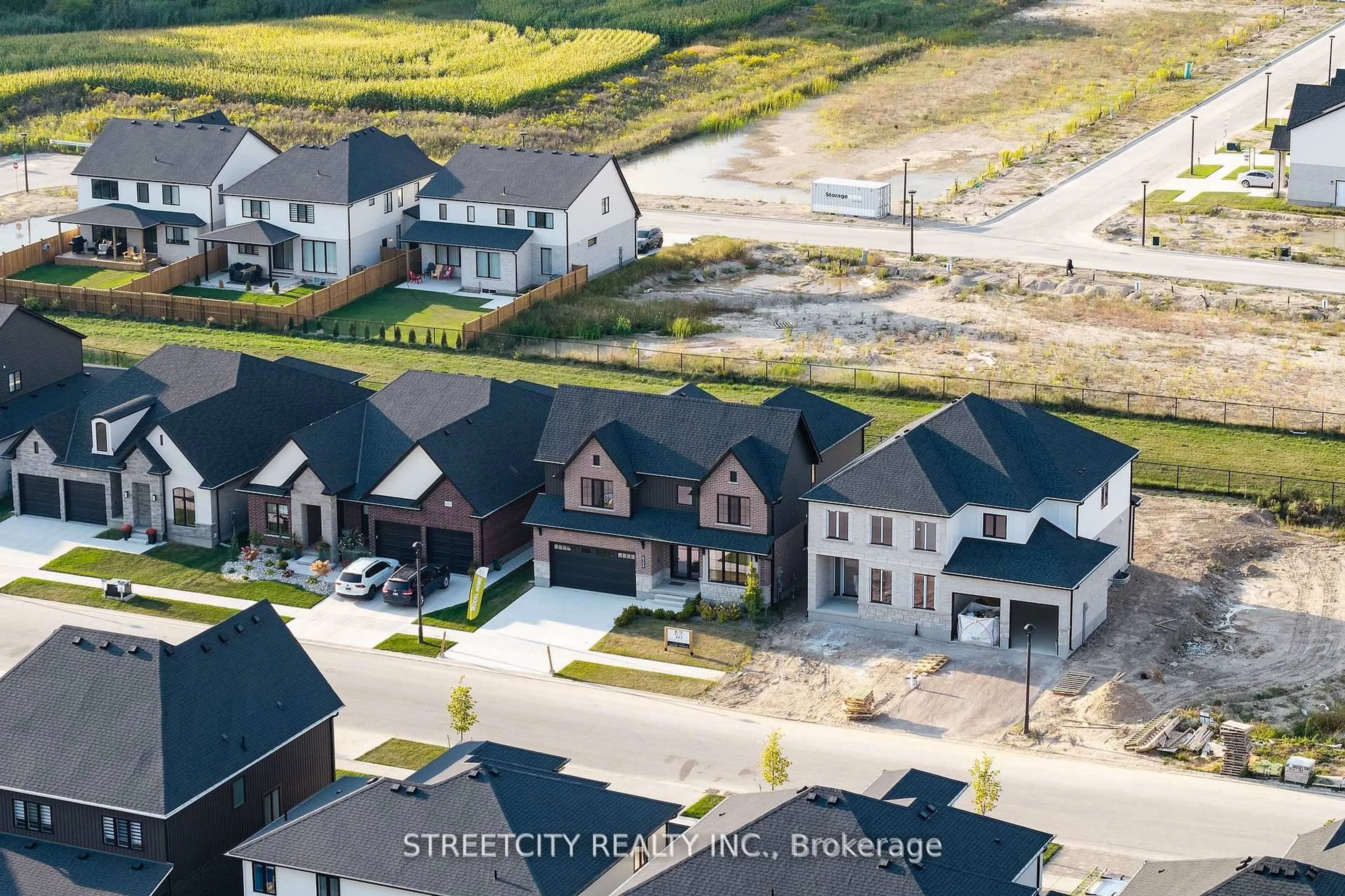 A pic from outside/outdoor area/front of a property/back of a property/a pic from drone, street for 6354 Old Garrison Blvd, London South Ontario N6P 0H3