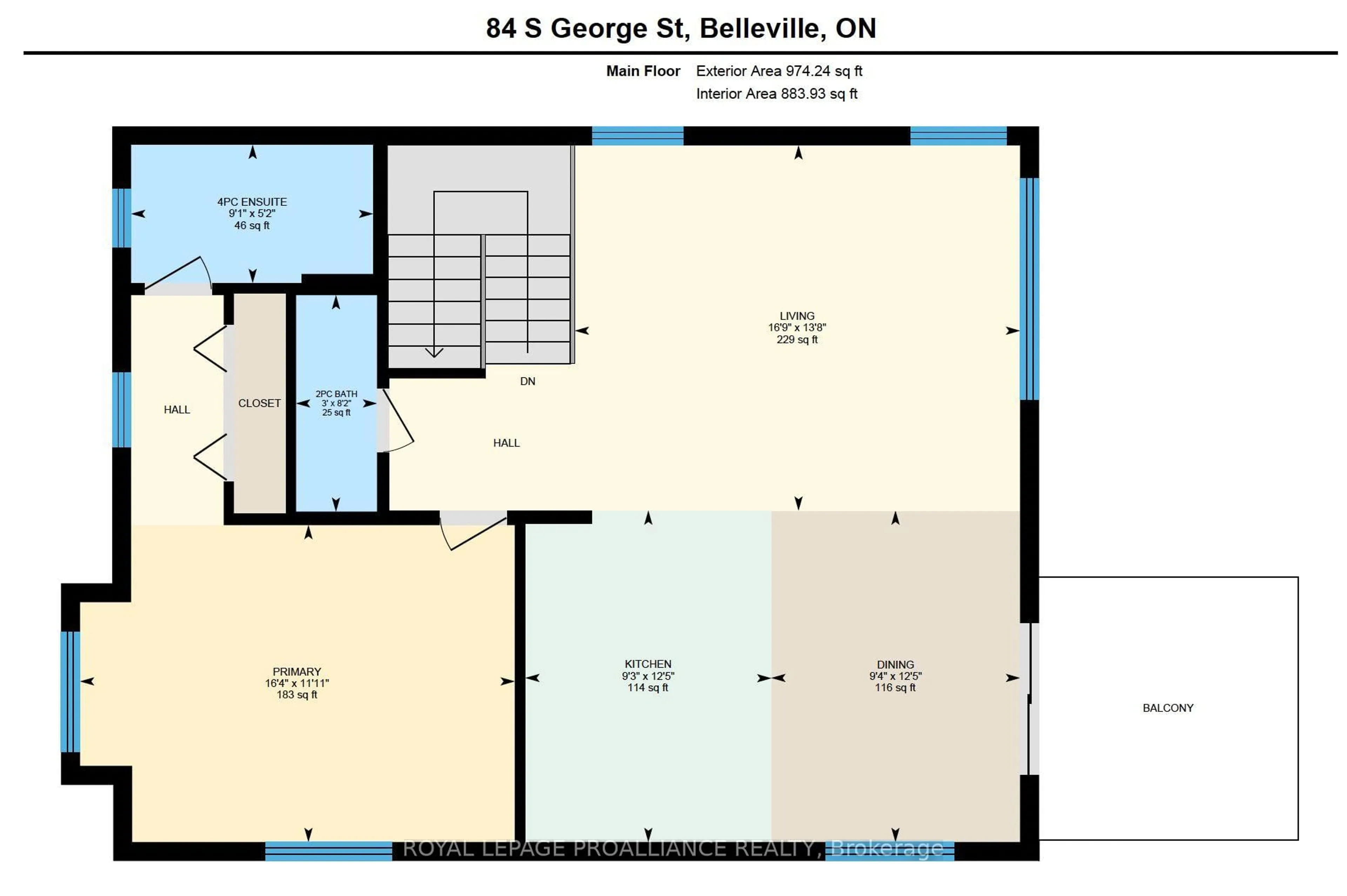 Floor plan for 84 SOUTH GEORGE St, Belleville Ontario K8N 3G9