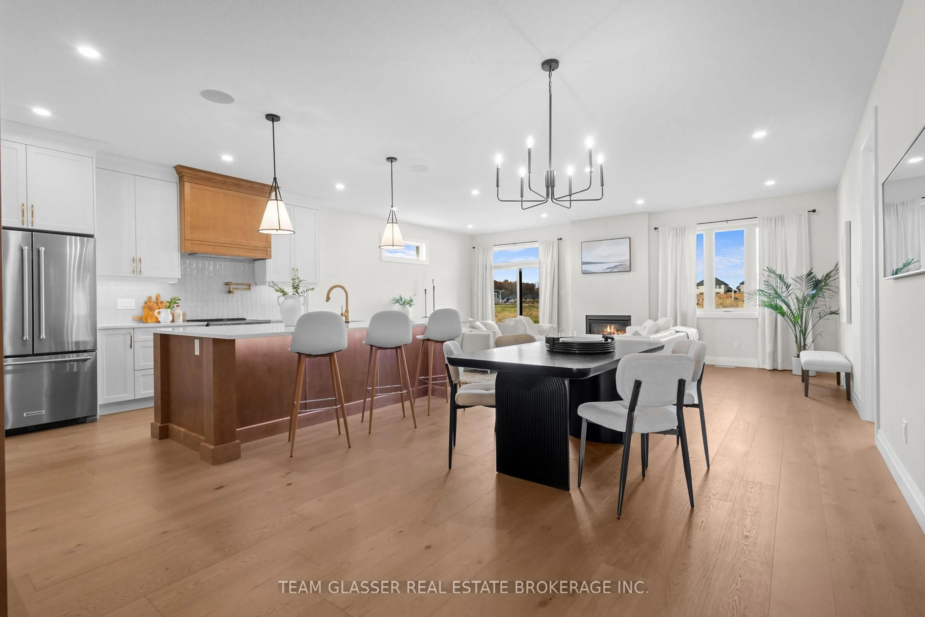 Open concept kitchen, ceramic/tile floor for 70 Benner Blvd, Middlesex Centre Ontario N0L 1R0