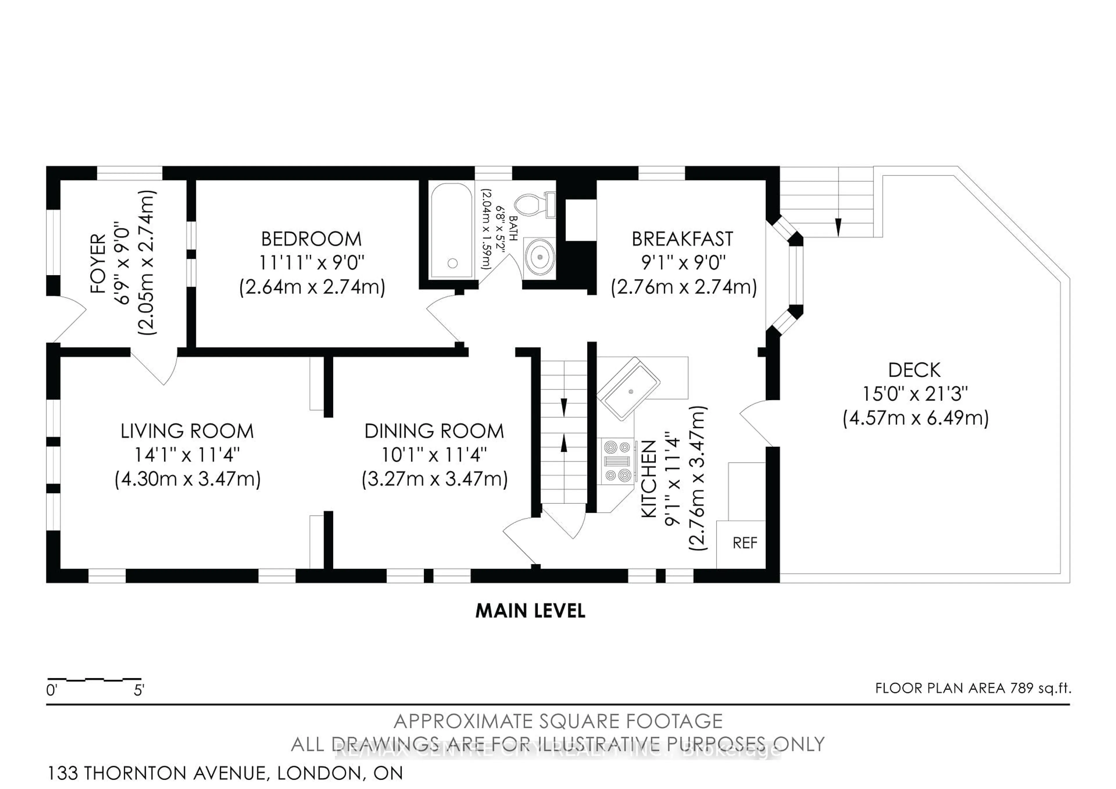 Floor plan for 133 Thornton Ave, London East Ontario N5Y 2Y6